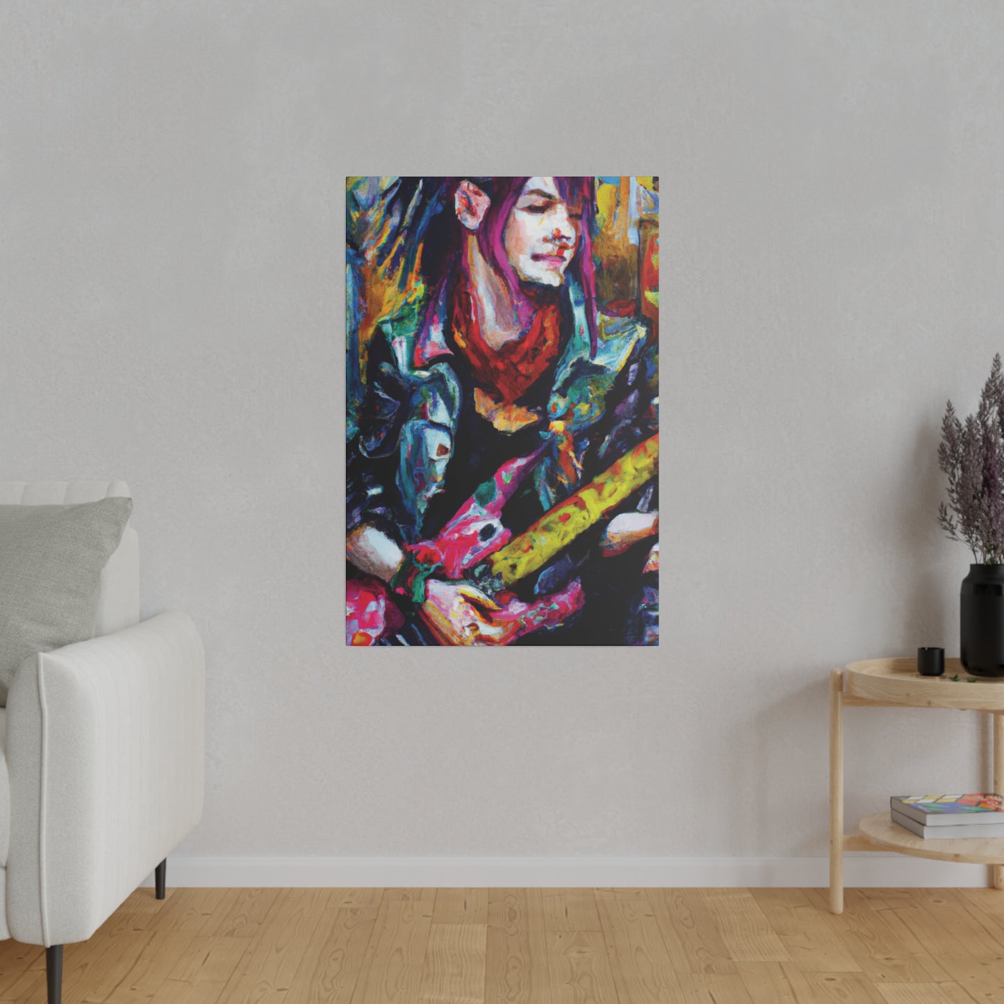 9128F - Rockstar Oil Painting Style Print | Poster | Home Decor | Wall Art | Music Art | Canvas