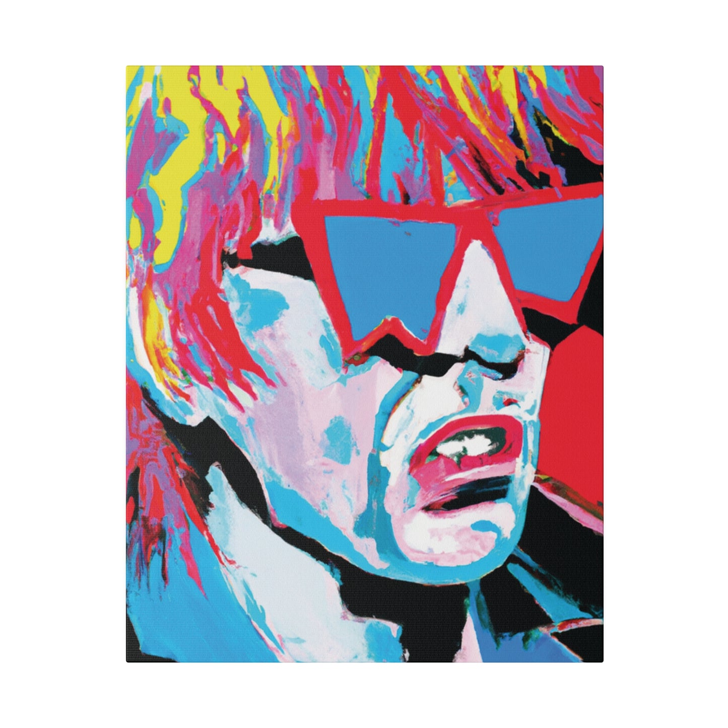 8517X - Rockstar Painting Print | Face | Abstract | Poster | Home Decor | Wall Art | Music Art | Canvas