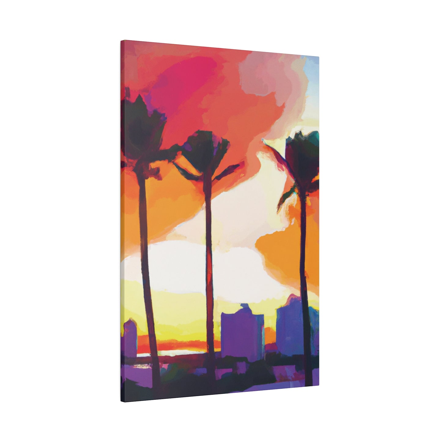 1605J - Miami Beach Sunset Painting Print | Miami | Beach | Sunset | Poster | Home Decor | Wall Art | Canvas