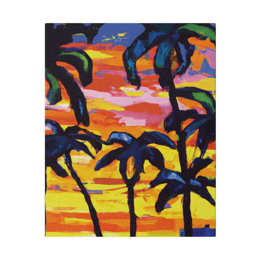 9087W - Miami Beach Sunset Painting Print | Miami | Beach | Sunset | Poster | Home Decor | Wall Art | Canvas