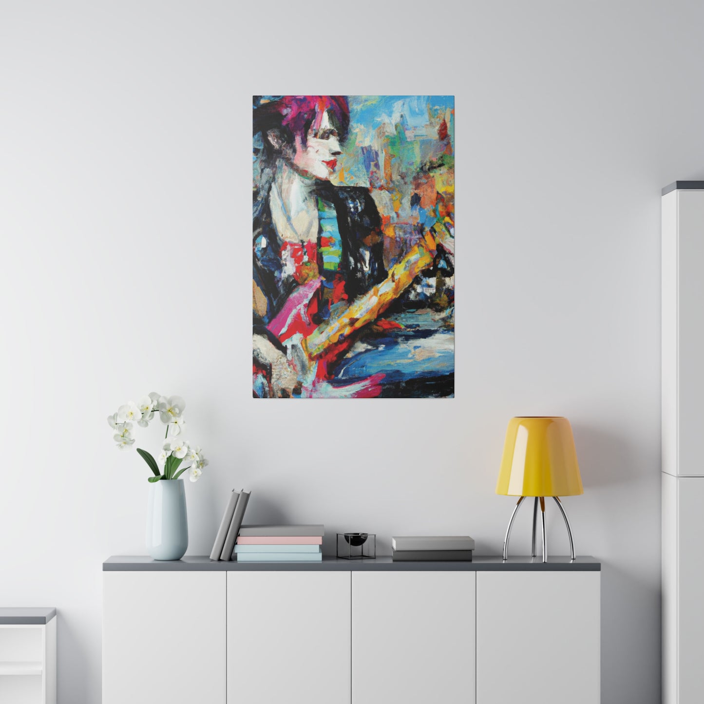 8162K - Rockstar Oil Painting Style Print | Poster | Home Decor | Wall Art | Music Art | Canvas