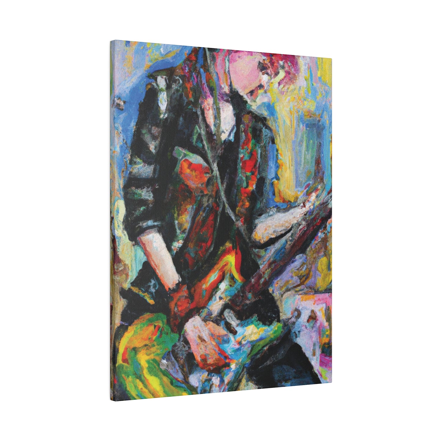 4658Z - Rockstar Oil Painting Style Print | Poster | Home Decor | Wall Art | Music Art | Canvas