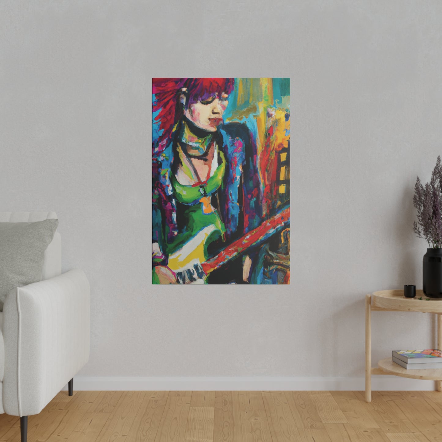 8561U - Rockstar Oil Painting Style Print | Poster | Home Decor | Wall Art | Music Art | Canvas