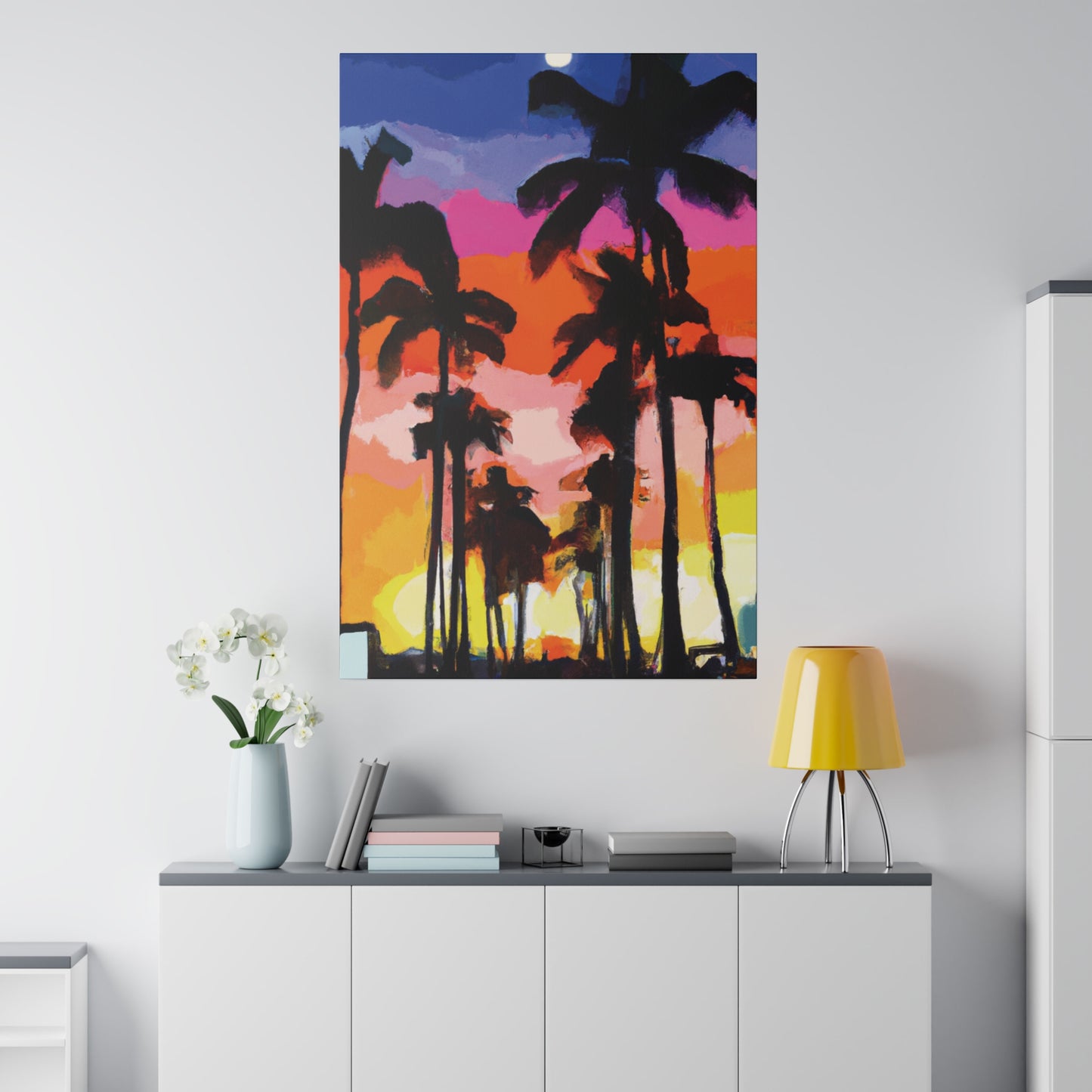 5857E - Miami Beach Sunset Painting Print | Miami | Beach | Sunset | Poster | Home Decor | Wall Art | Canvas