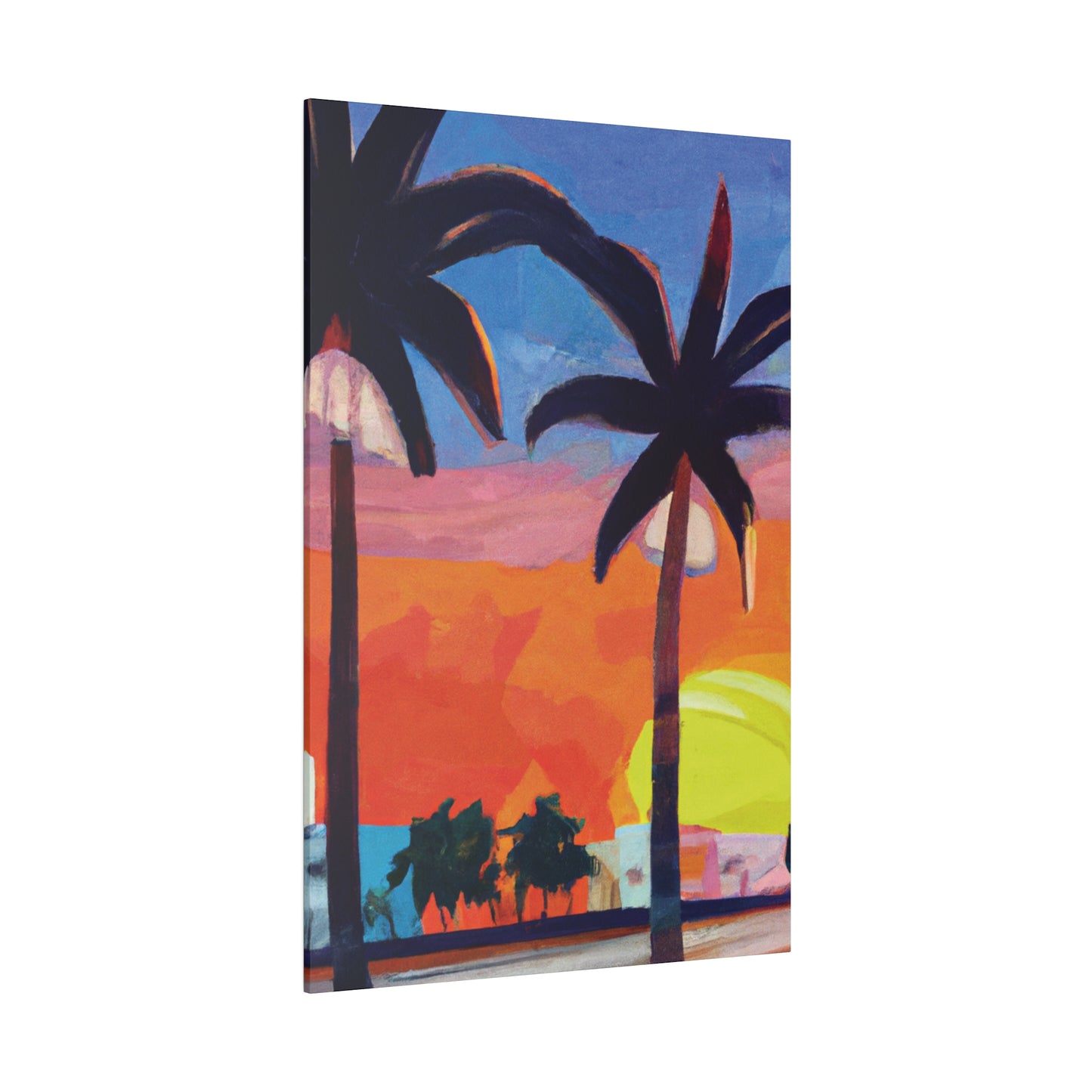 7368X - Miami Beach Sunset Painting Print | Miami | Beach | Sunset | Poster | Home Decor | Wall Art | Canvas