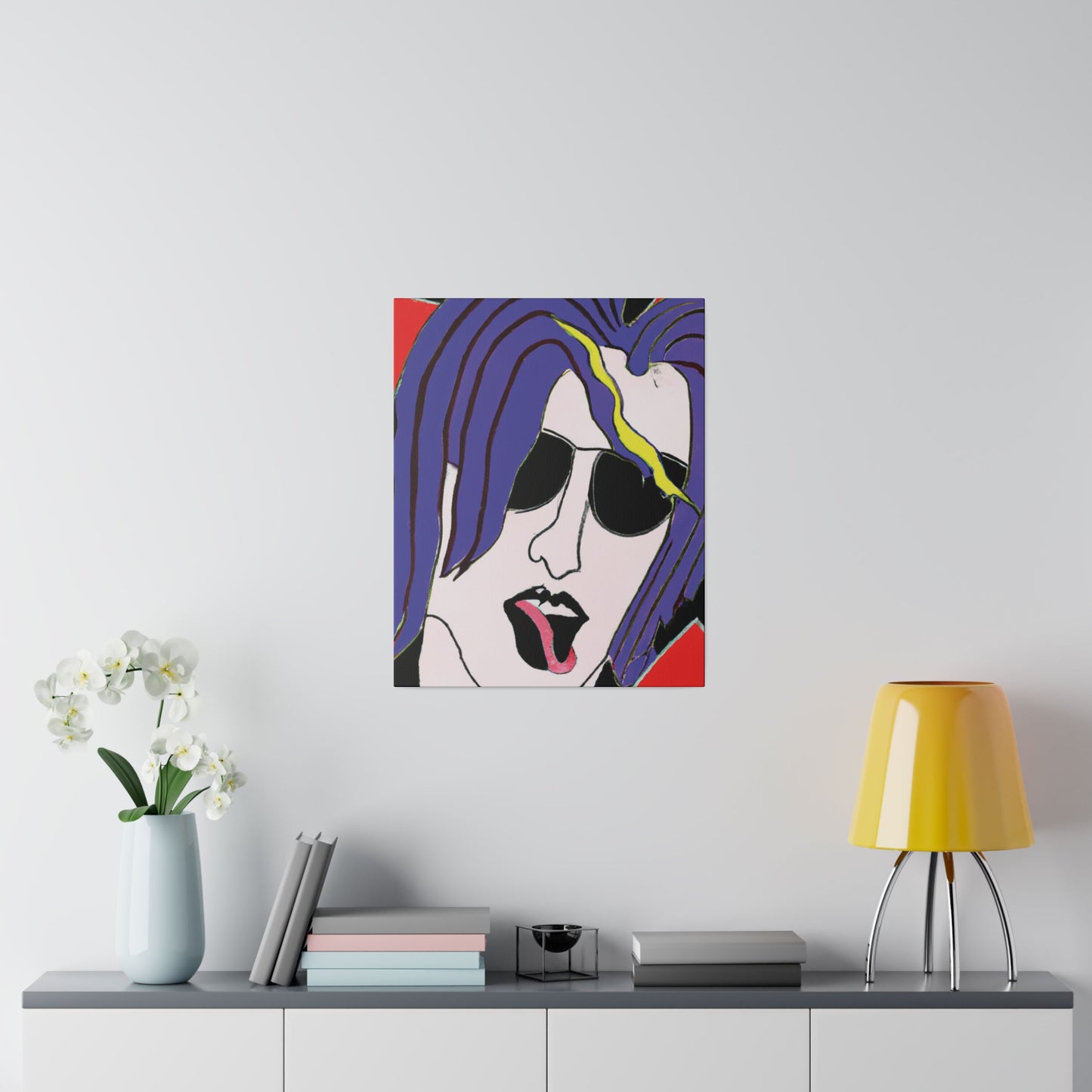 7258X - Rockstar Painting Print | Face | Abstract | Poster | Home Decor | Wall Art | Music Art | Canvas