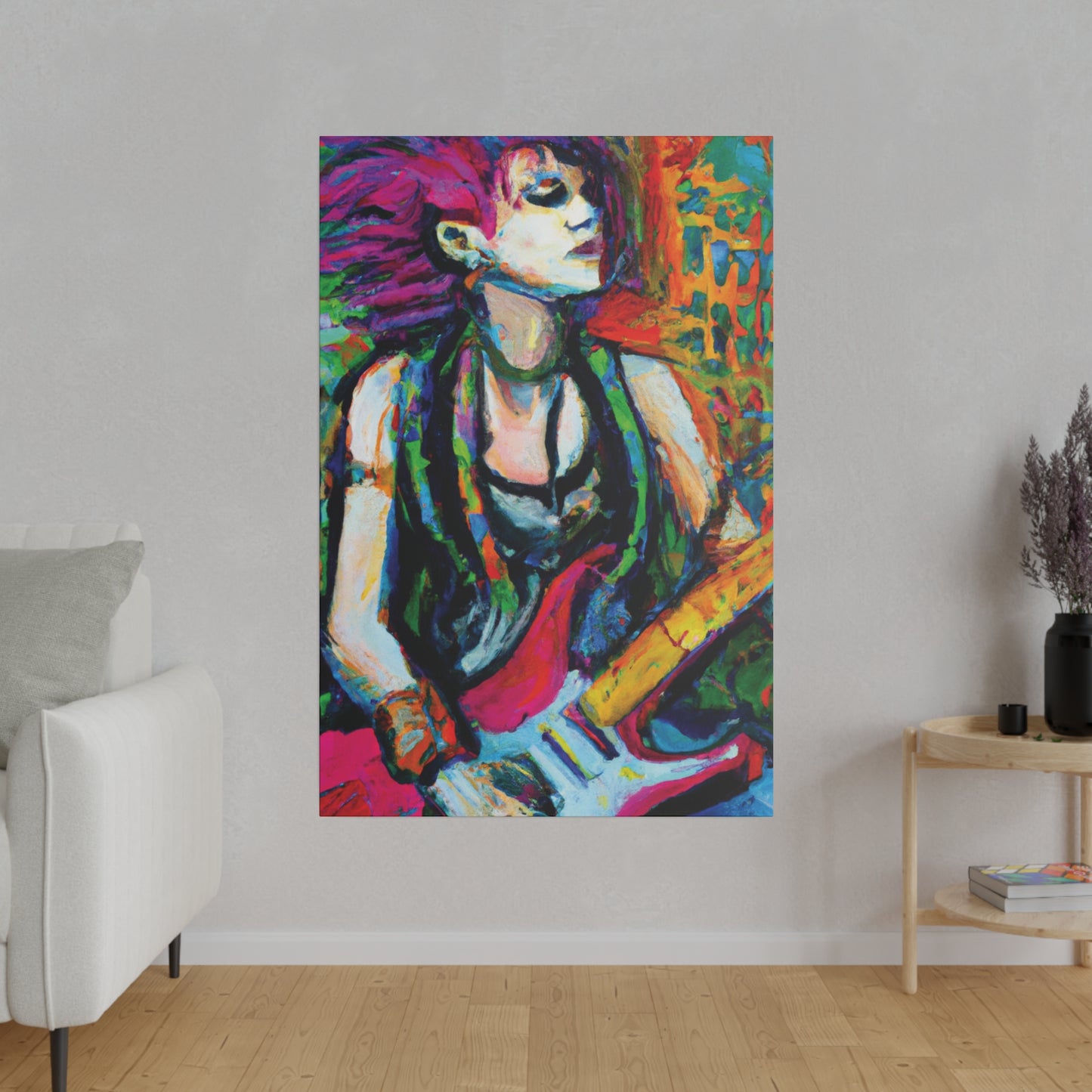 9572N - Rockstar Oil Painting Style Print | Poster | Home Decor | Wall Art | Music Art | Canvas