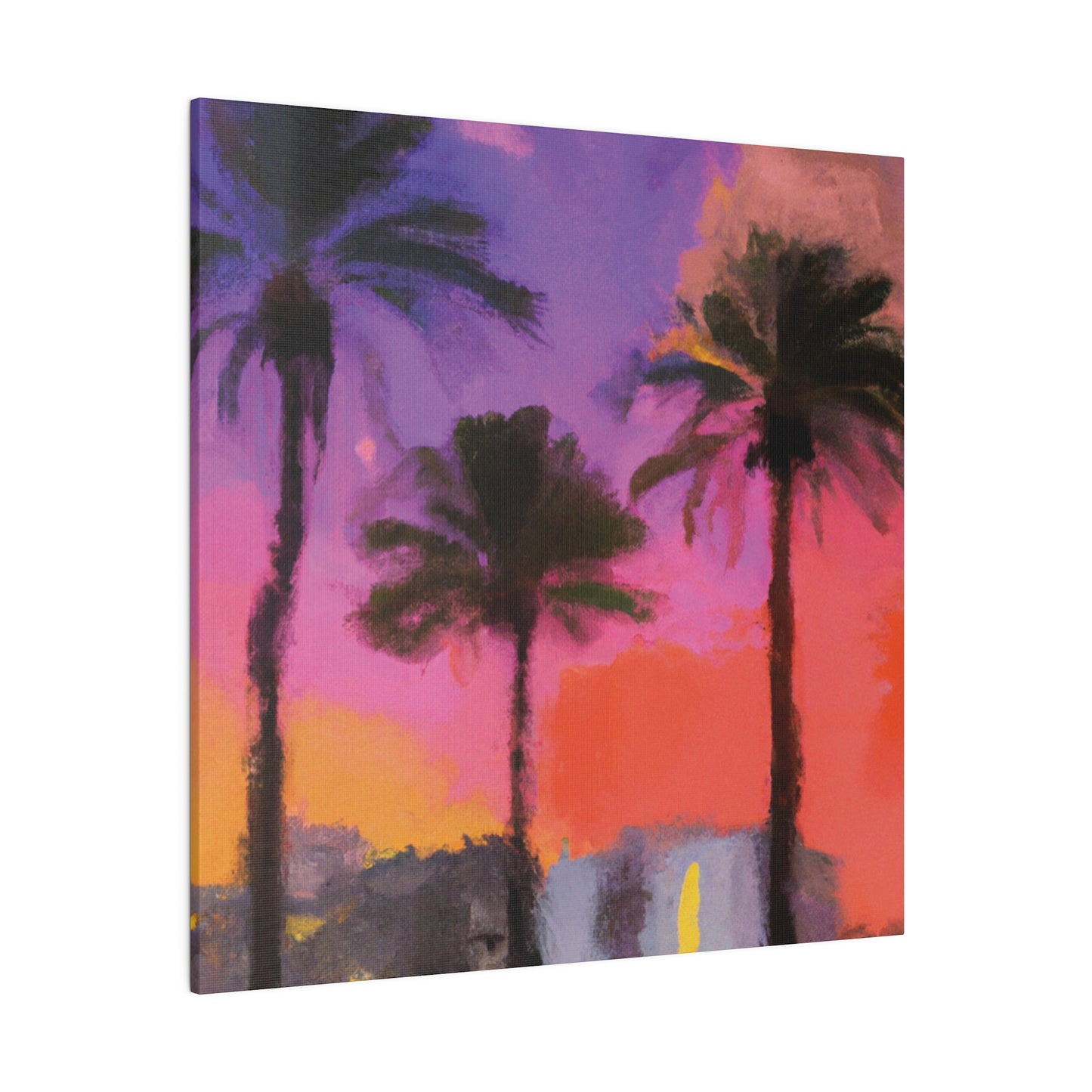 722V - Miami Beach Sunset Painting Print | Miami | Beach | Sunset | Poster | Home Decor | Wall Art | Canvas