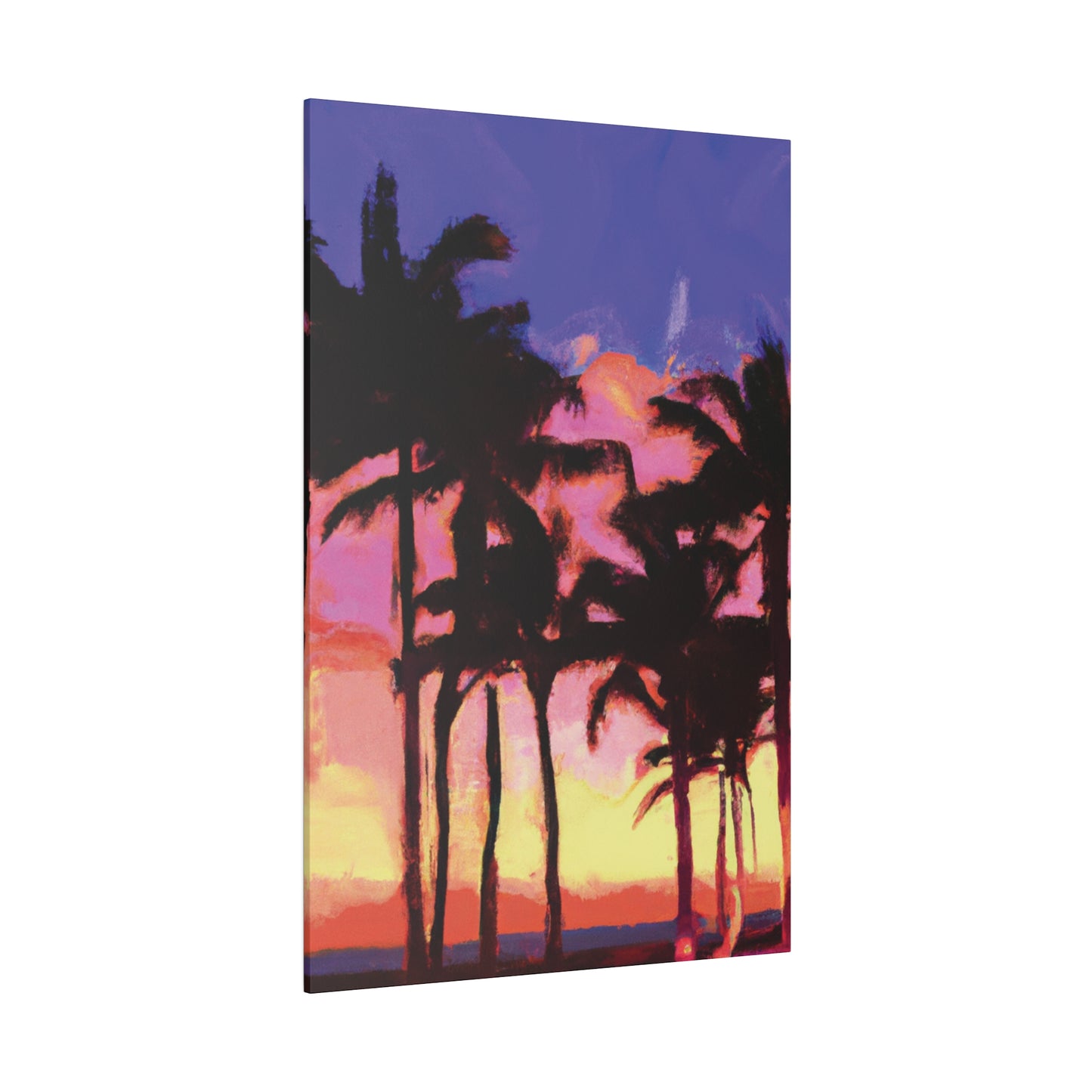 9365H - Miami Beach Sunset Painting Print | Miami | Beach | Sunset | Poster | Home Decor | Wall Art | Canvas