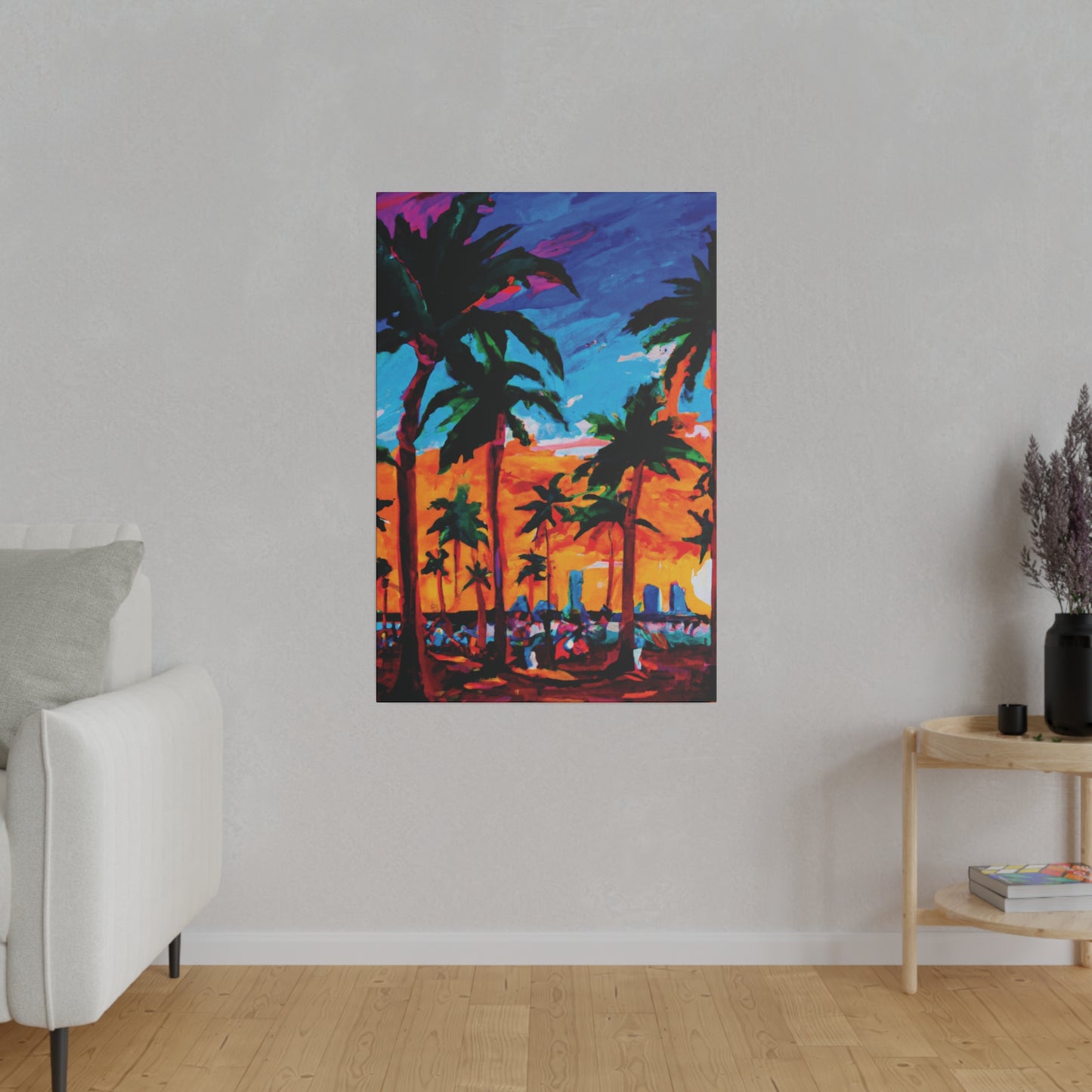 8453X - Miami Beach Sunset Painting Print | Miami | Beach | Sunset | Poster | Home Decor | Wall Art | Canvas