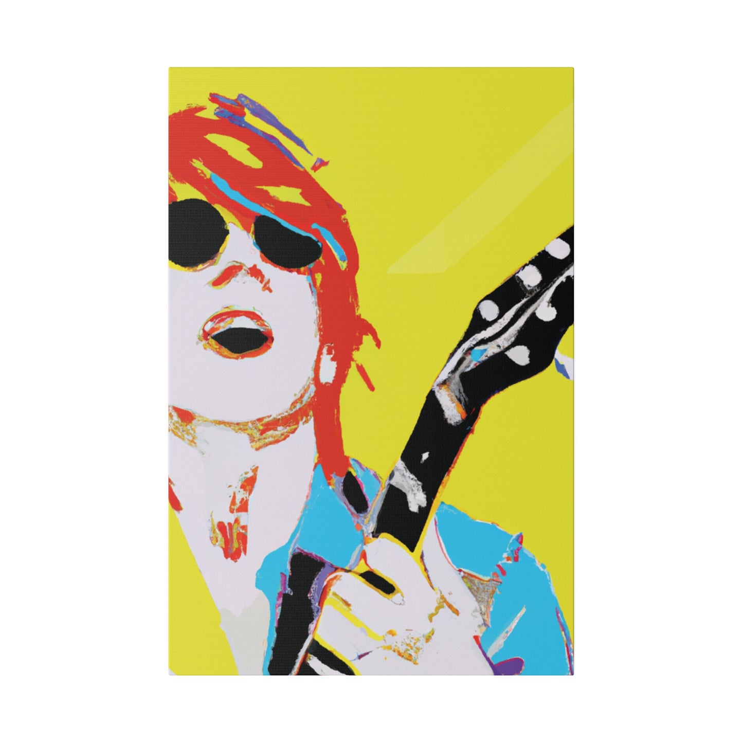 846Q - Rockstar Painting Print | Face | Abstract | Poster | Home Decor | Wall Art | Music Art | Canvas