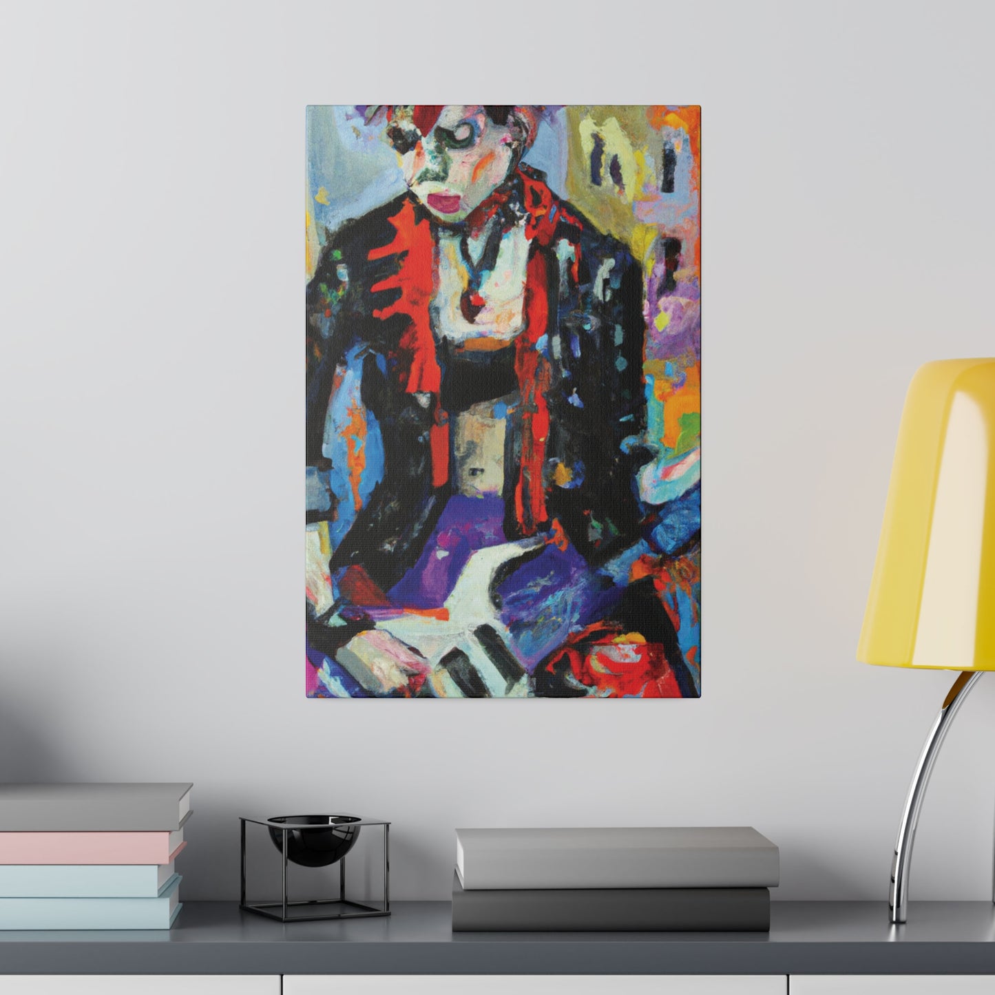 1237Q - Rockstar Oil Painting Style Print | Poster | Home Decor | Wall Art | Music Art | Canvas