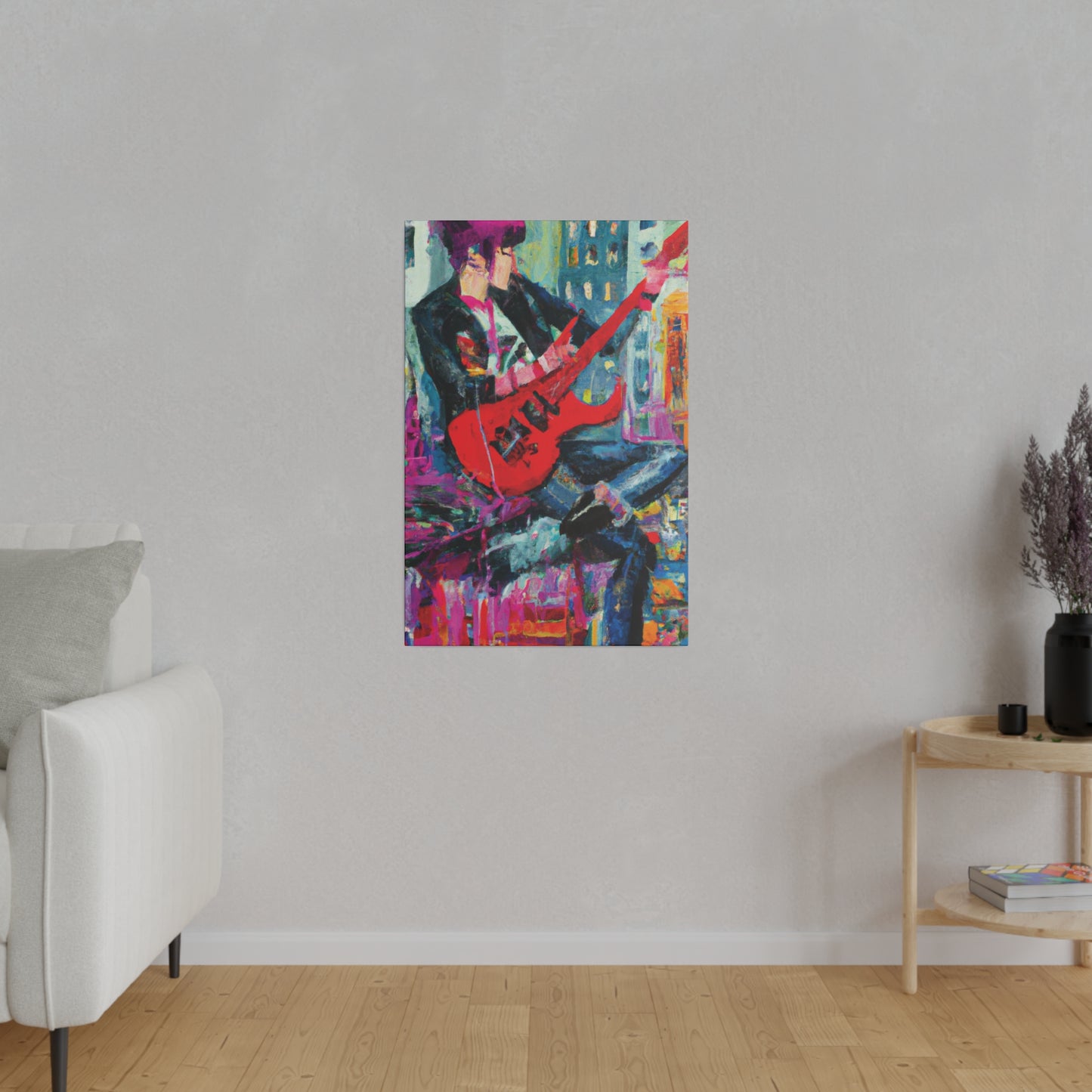 7878O - Rockstar Oil Painting Style Print | Poster | Home Decor | Wall Art | Music Art | Canvas