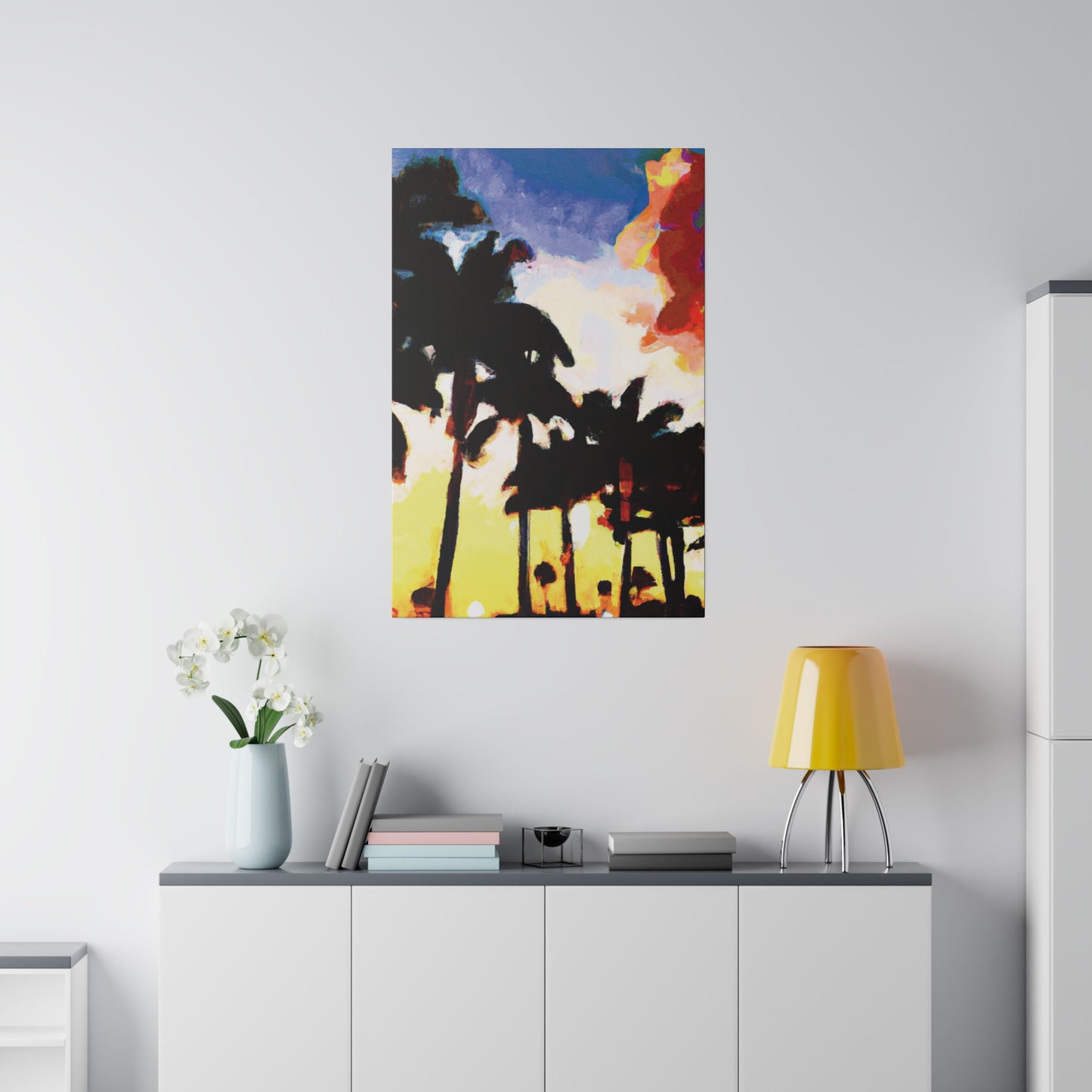 9127M - Miami Beach Sunset Painting Print | Miami | Beach | Sunset | Poster | Home Decor | Wall Art | Canvas