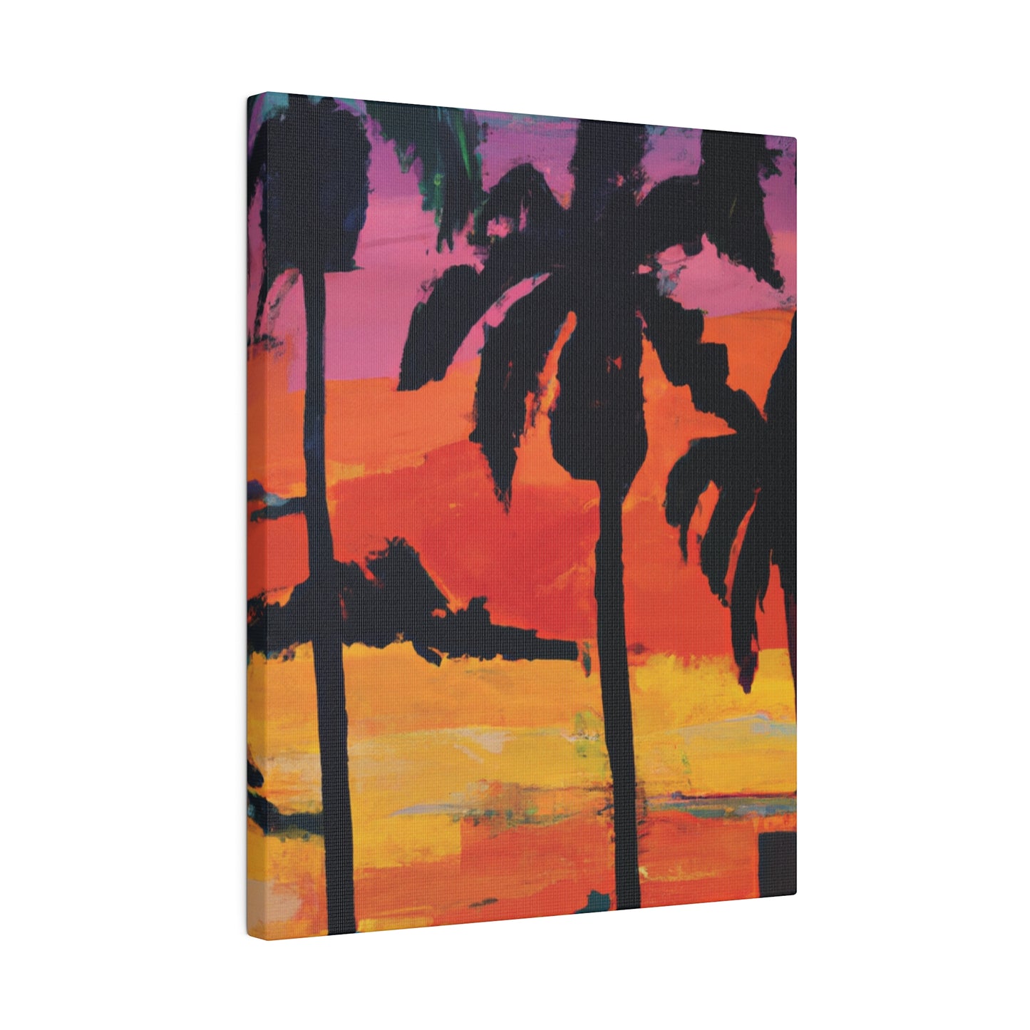 7389S - Miami Beach Sunset Painting Print | Miami | Beach | Sunset | Poster | Home Decor | Wall Art | Canvas