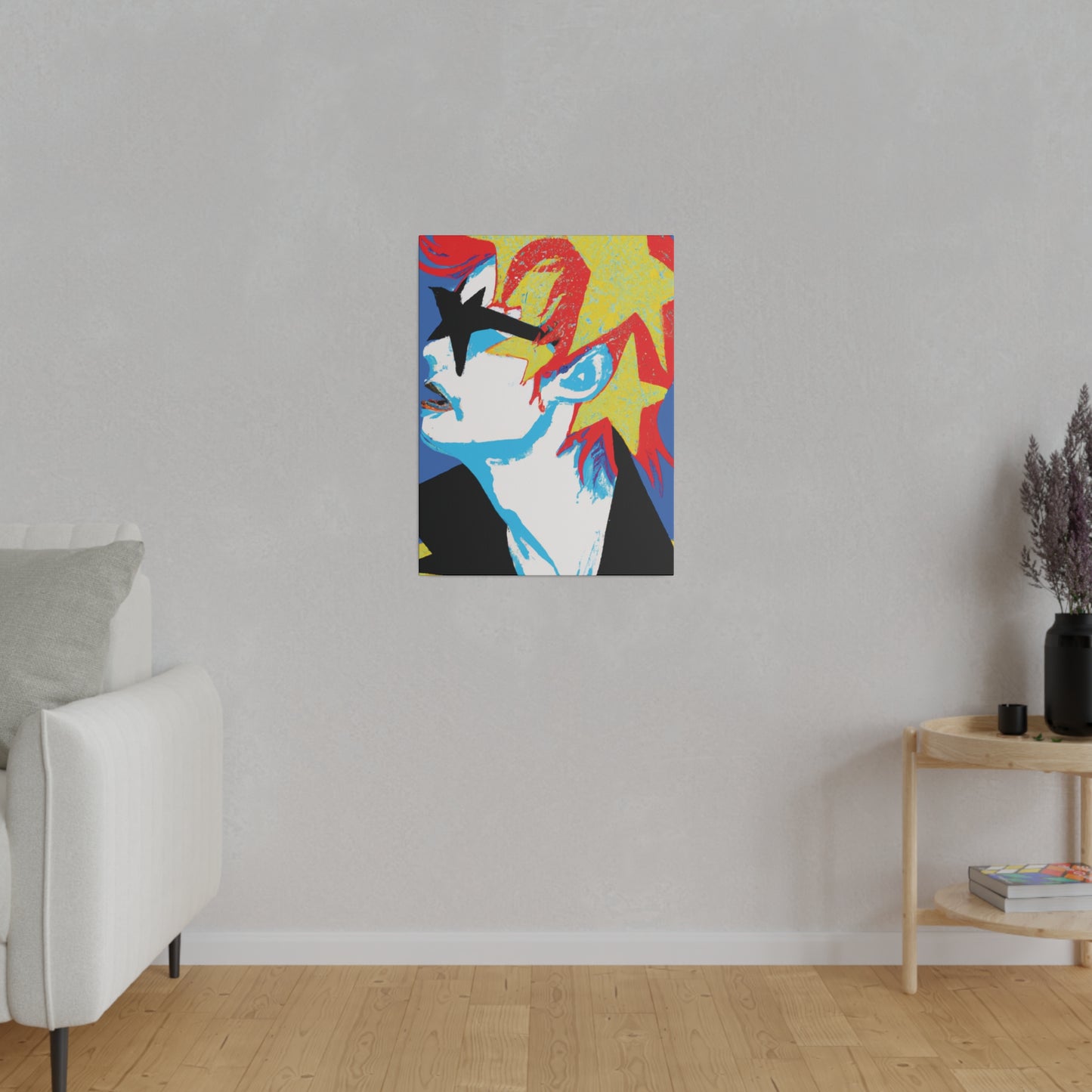 9245E - Rockstar Painting Print | Face | Abstract | Poster | Home Decor | Wall Art | Music Art | Canvas