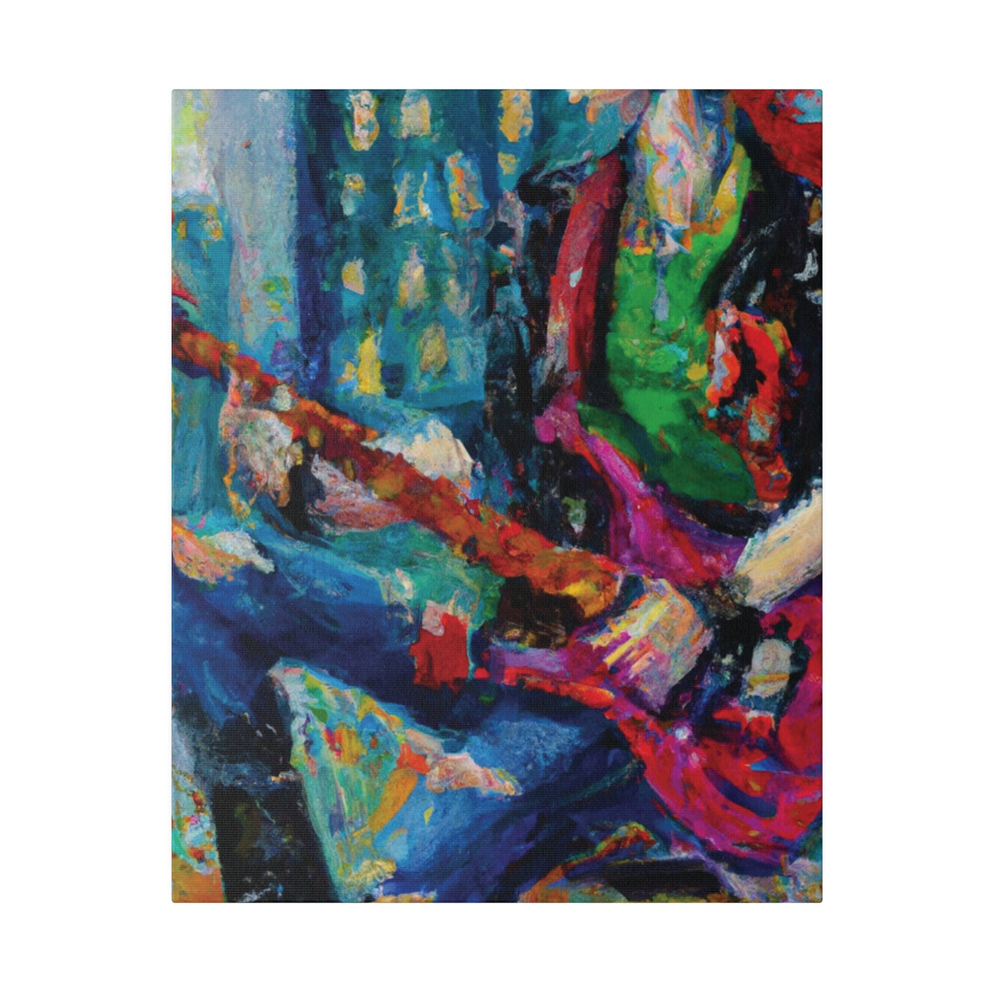 5937P - Rockstar Oil Painting Style Print | Poster | Home Decor | Wall Art | Music Art | Canvas