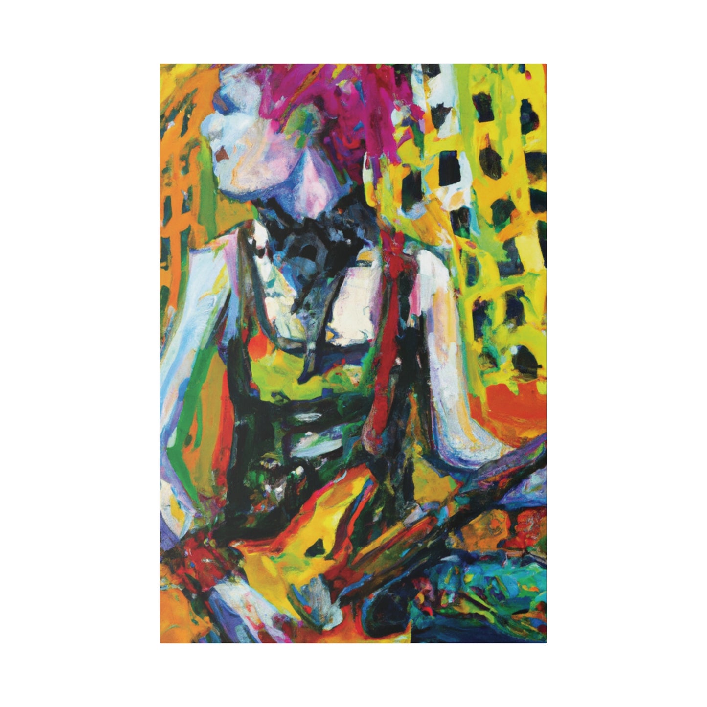 4793Z - Rockstar Oil Painting Style Print | Poster | Home Decor | Wall Art | Music Art | Canvas