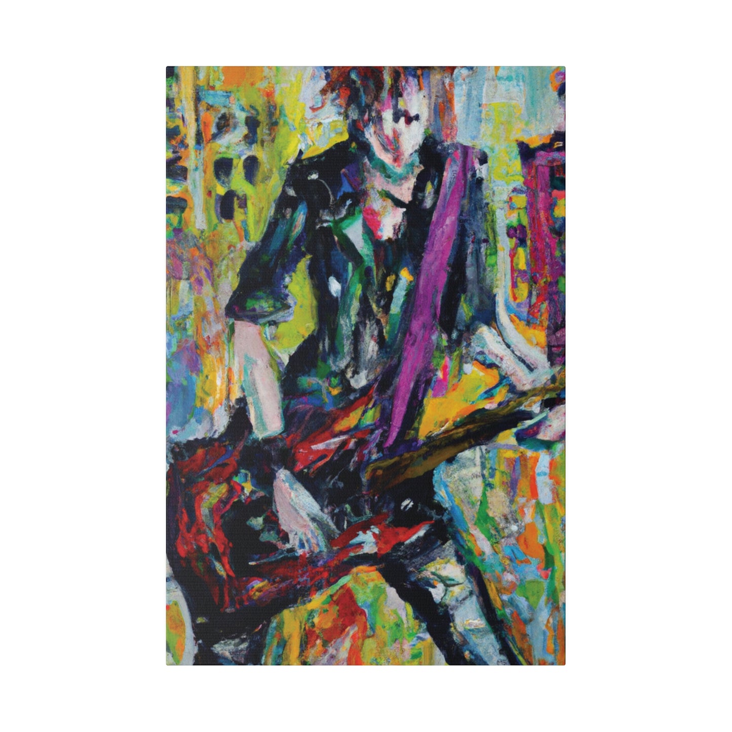 5521G - Rockstar Oil Painting Style Print | Poster | Home Decor | Wall Art | Music Art | Canvas