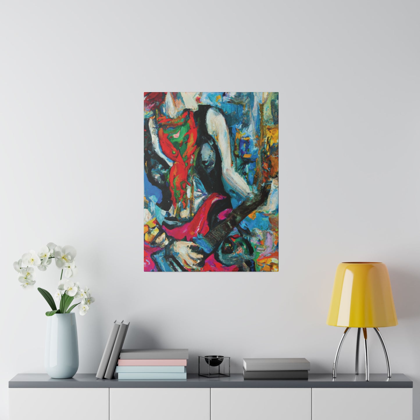 8722E - Rockstar Oil Painting Style Print | Poster | Home Decor | Wall Art | Music Art | Canvas