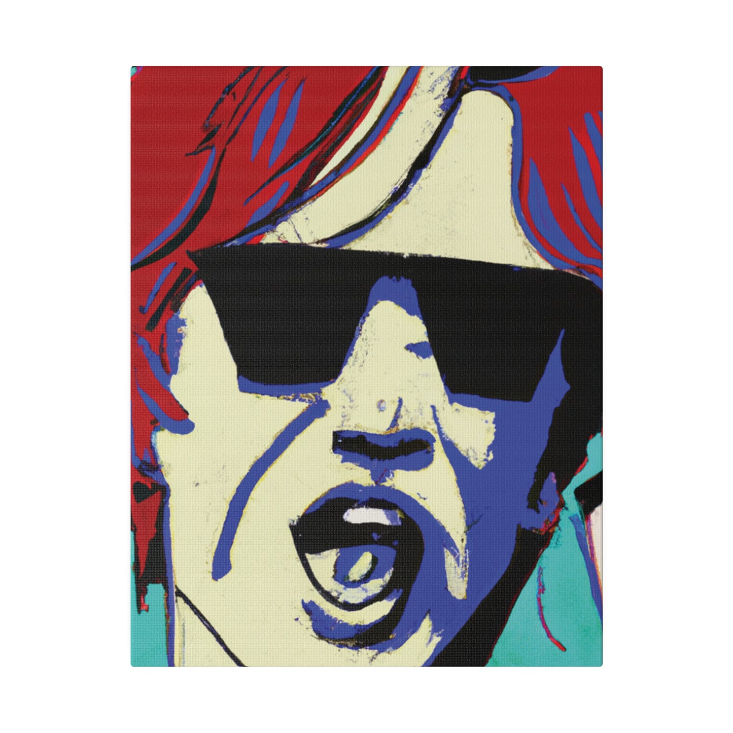 3245Z - Rockstar Painting Print | Face | Abstract | Poster | Home Decor | Wall Art | Music Art | Canvas