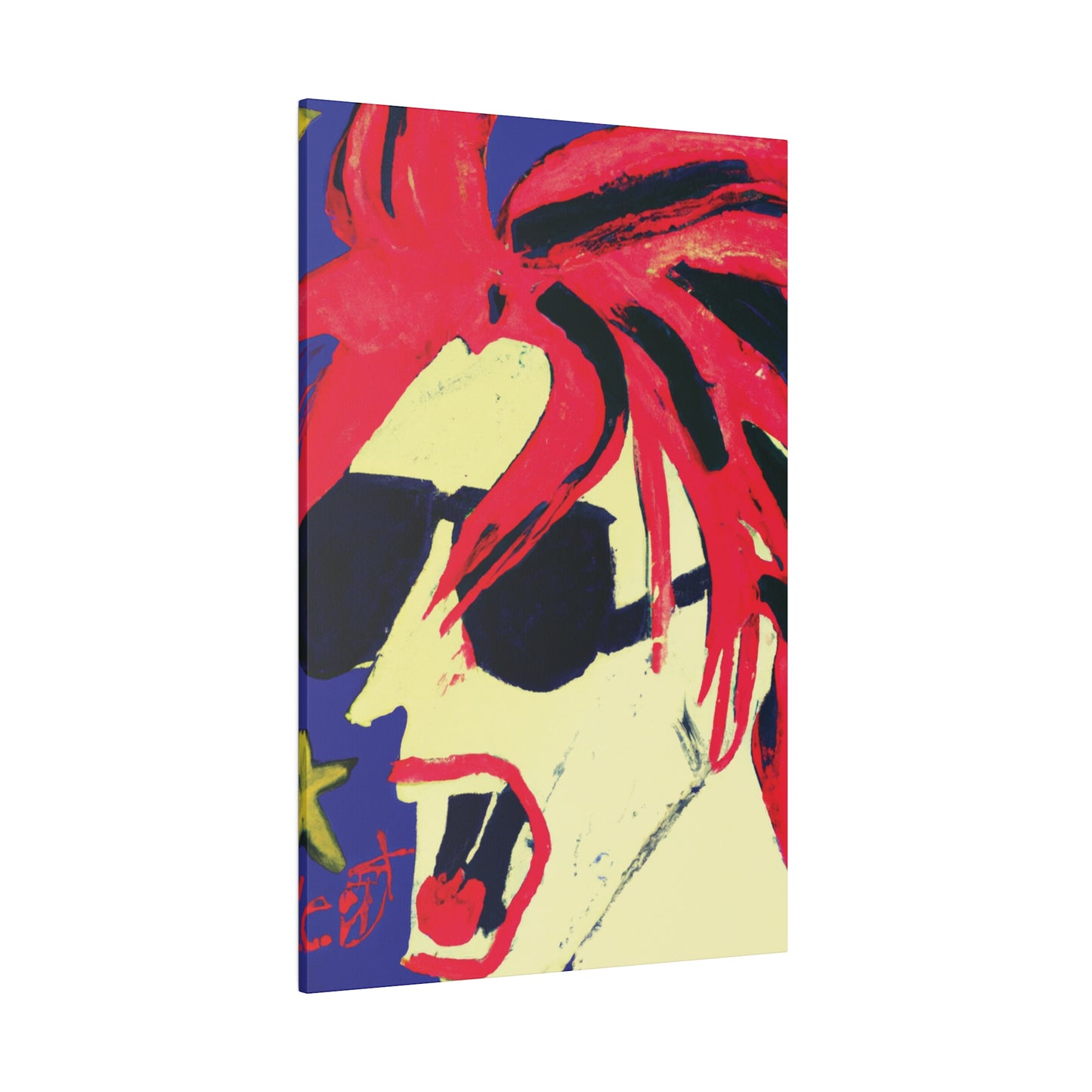 8409V - Rockstar Painting Print | Face | Abstract | Poster | Home Decor | Wall Art | Music Art | Canvas