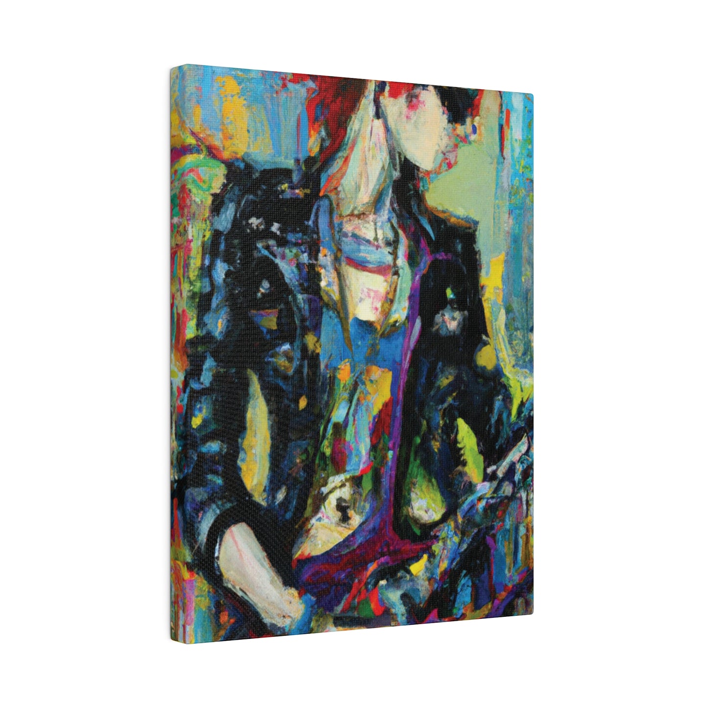 9745J - Rockstar Oil Painting Style Print | Poster | Home Decor | Wall Art | Music Art | Canvas