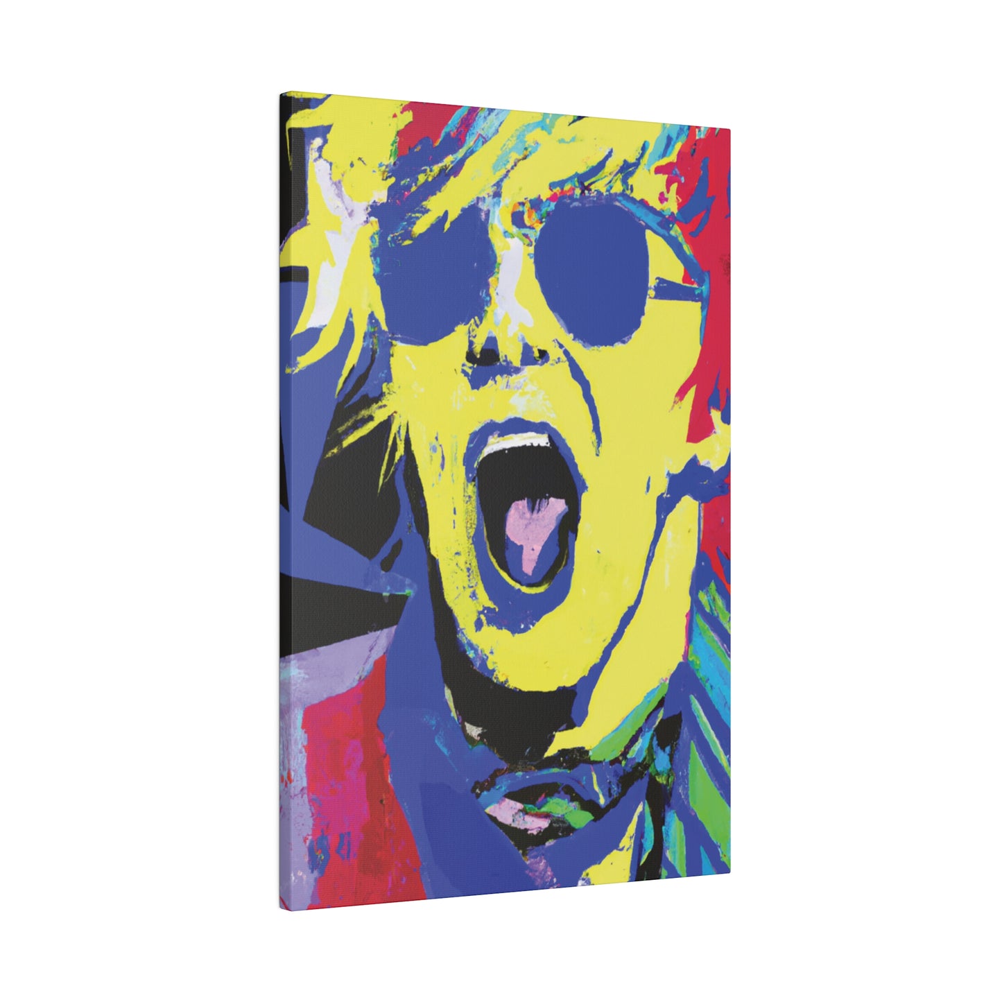 7451T - Rockstar Painting Print | Face | Abstract | Poster | Home Decor | Wall Art | Music Art | Canvas