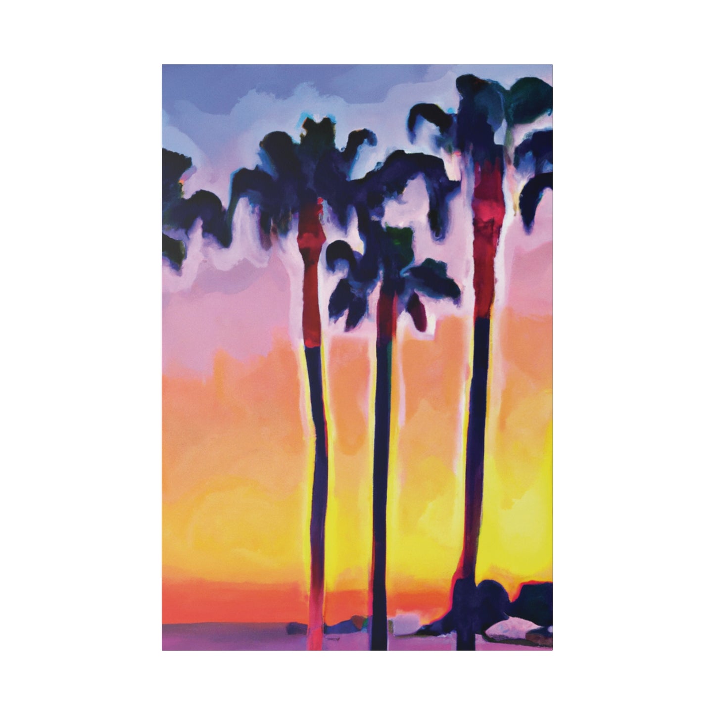 7116C - Miami Beach Sunset Painting Print | Miami | Beach | Sunset | Poster | Home Decor | Wall Art | Canvas