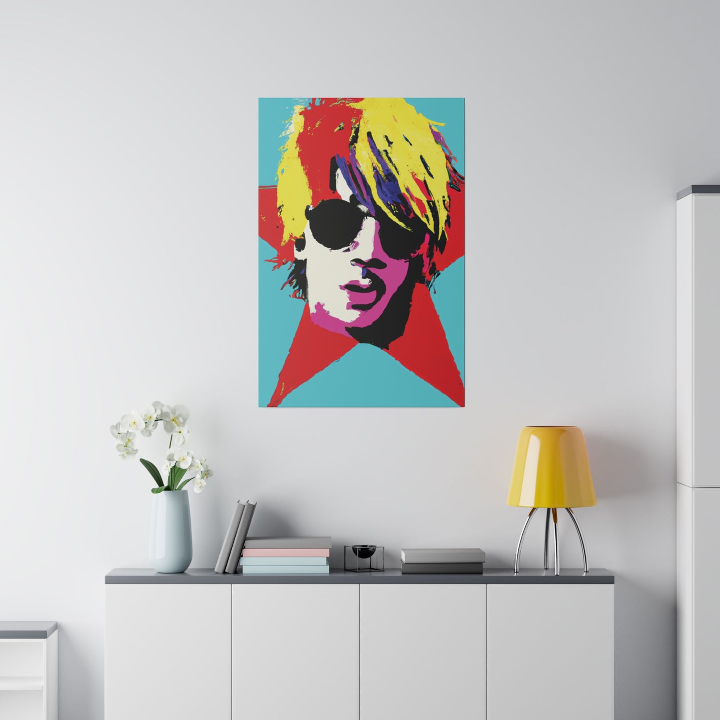 7442Q - Rockstar Painting Print | Face | Abstract | Poster | Home Decor | Wall Art | Music Art | Canvas