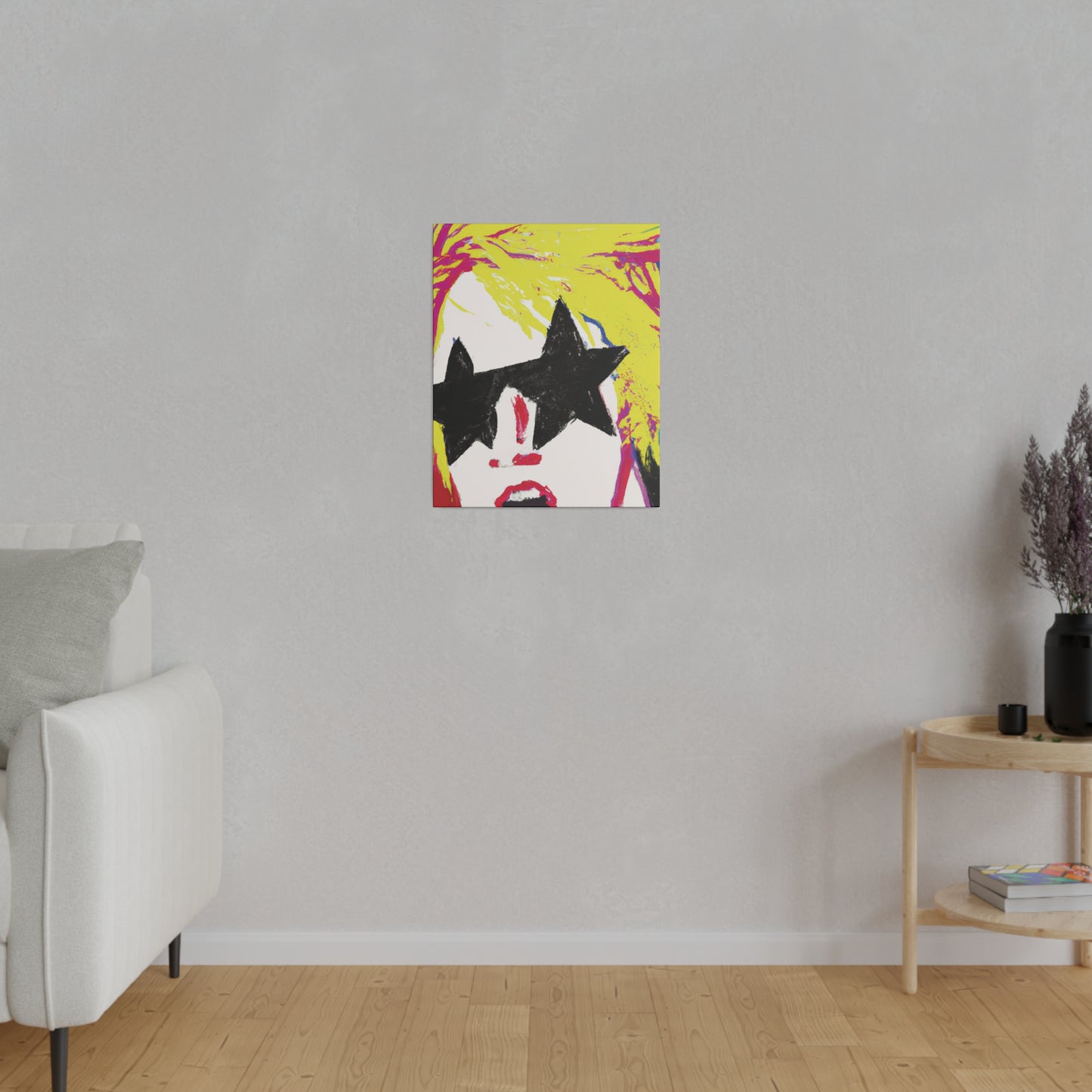 6723Z - Rockstar Painting Print | Face | Abstract | Poster | Home Decor | Wall Art | Music Art | Canvas