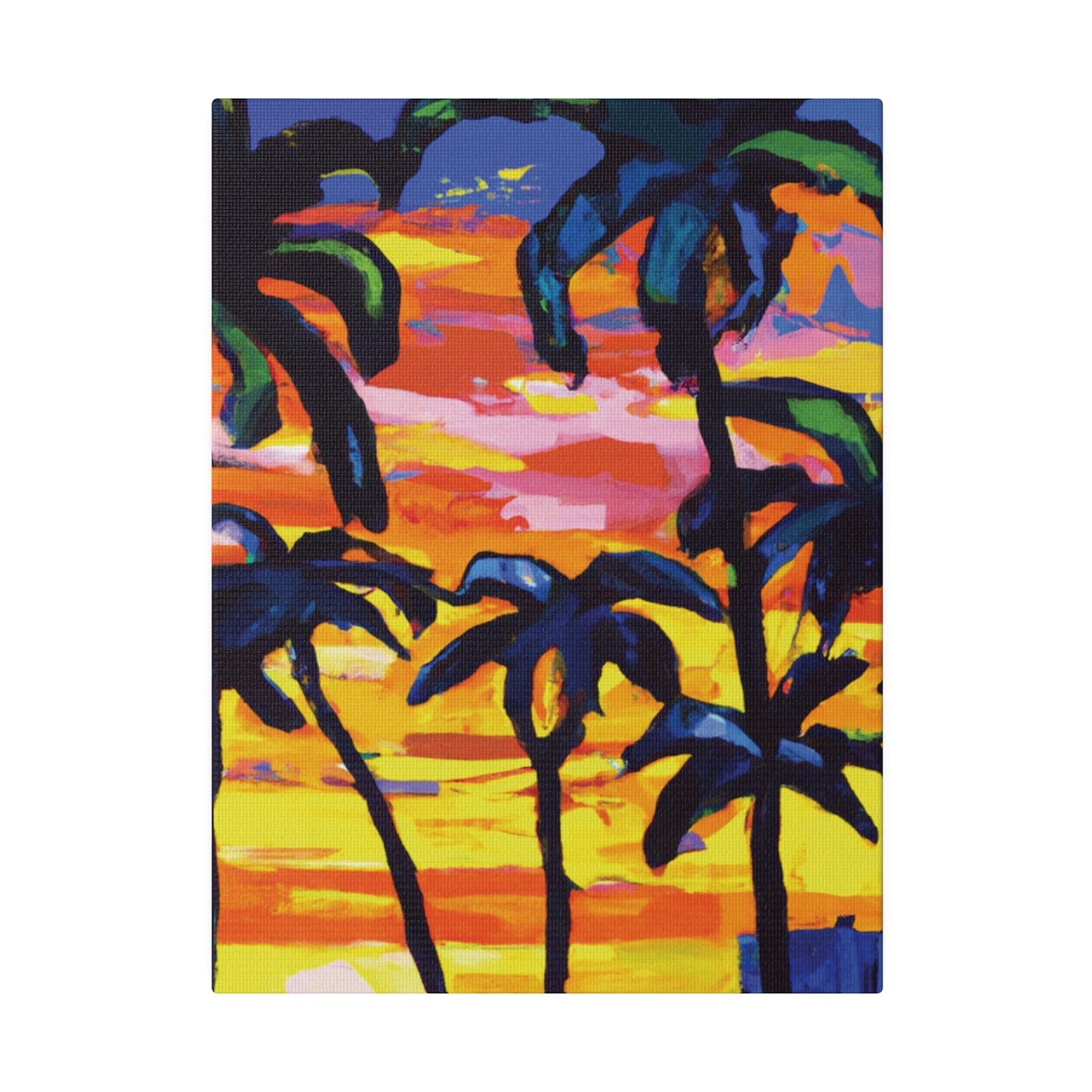 9087W - Miami Beach Sunset Painting Print | Miami | Beach | Sunset | Poster | Home Decor | Wall Art | Canvas