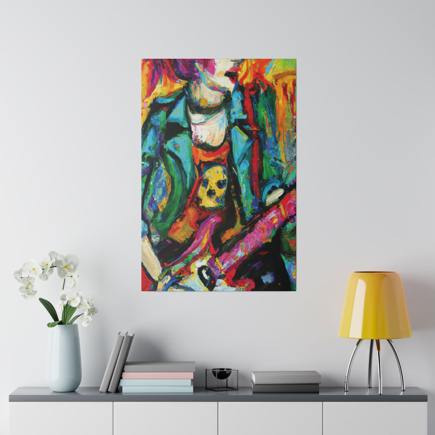 3118K - Rockstar Oil Painting Style Print | Poster | Home Decor | Wall Art | Music Art | Canvas