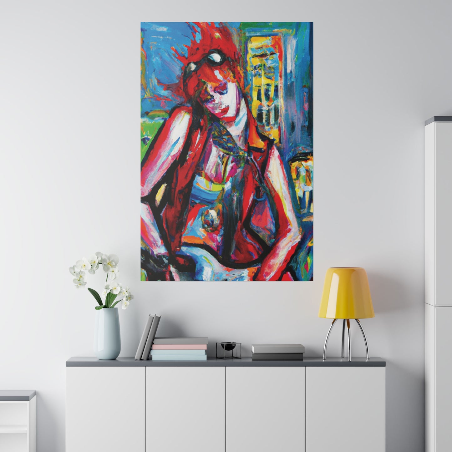 8456P - Rockstar Oil Painting Style Print | Poster | Home Decor | Wall Art | Music Art | Canvas