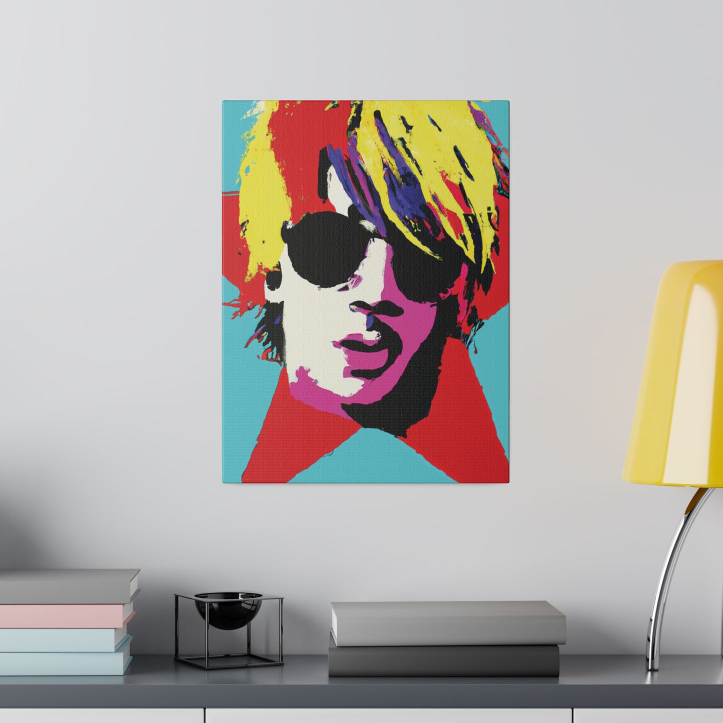 7442Q - Rockstar Painting Print | Face | Abstract | Poster | Home Decor | Wall Art | Music Art | Canvas