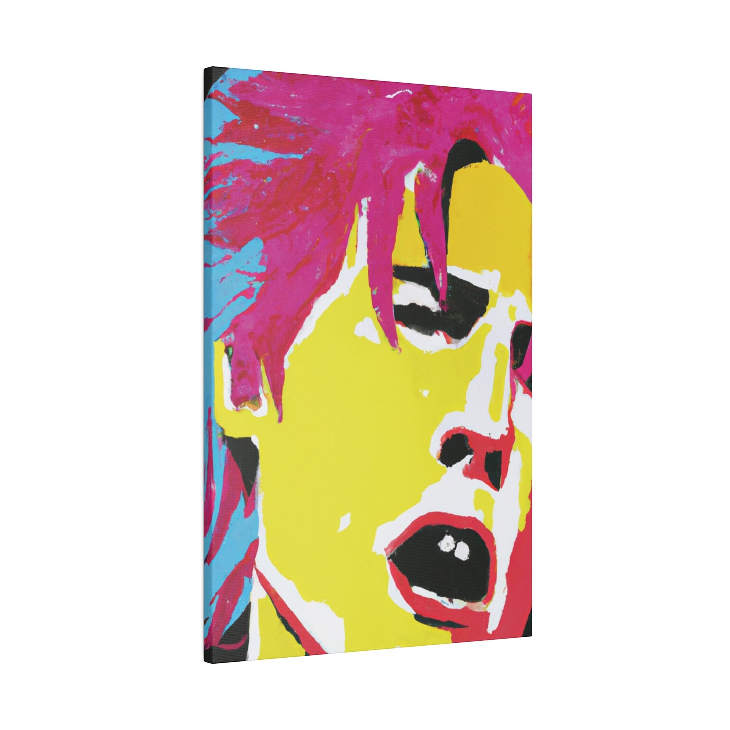 825J - Rockstar Painting Print | Face | Abstract | Poster | Home Decor | Wall Art | Music Art | Canvas