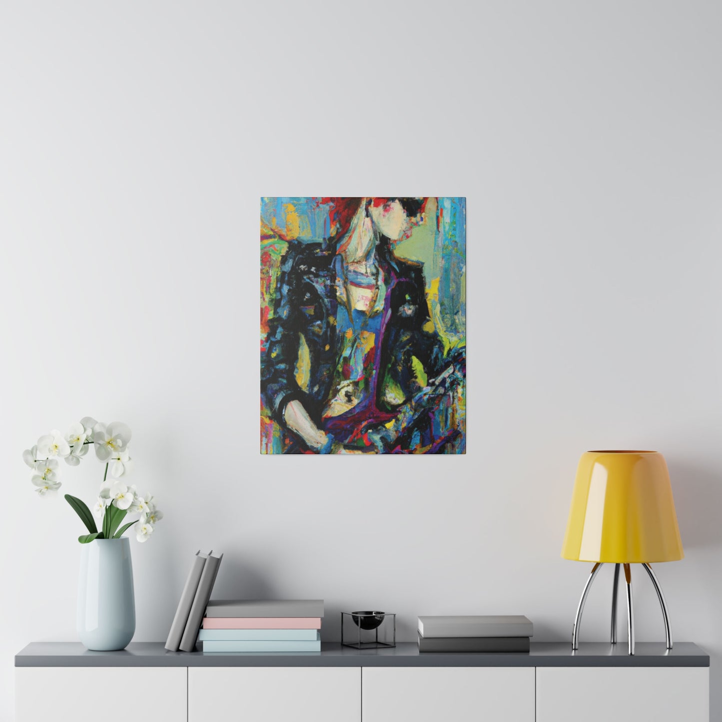 9745J - Rockstar Oil Painting Style Print | Poster | Home Decor | Wall Art | Music Art | Canvas
