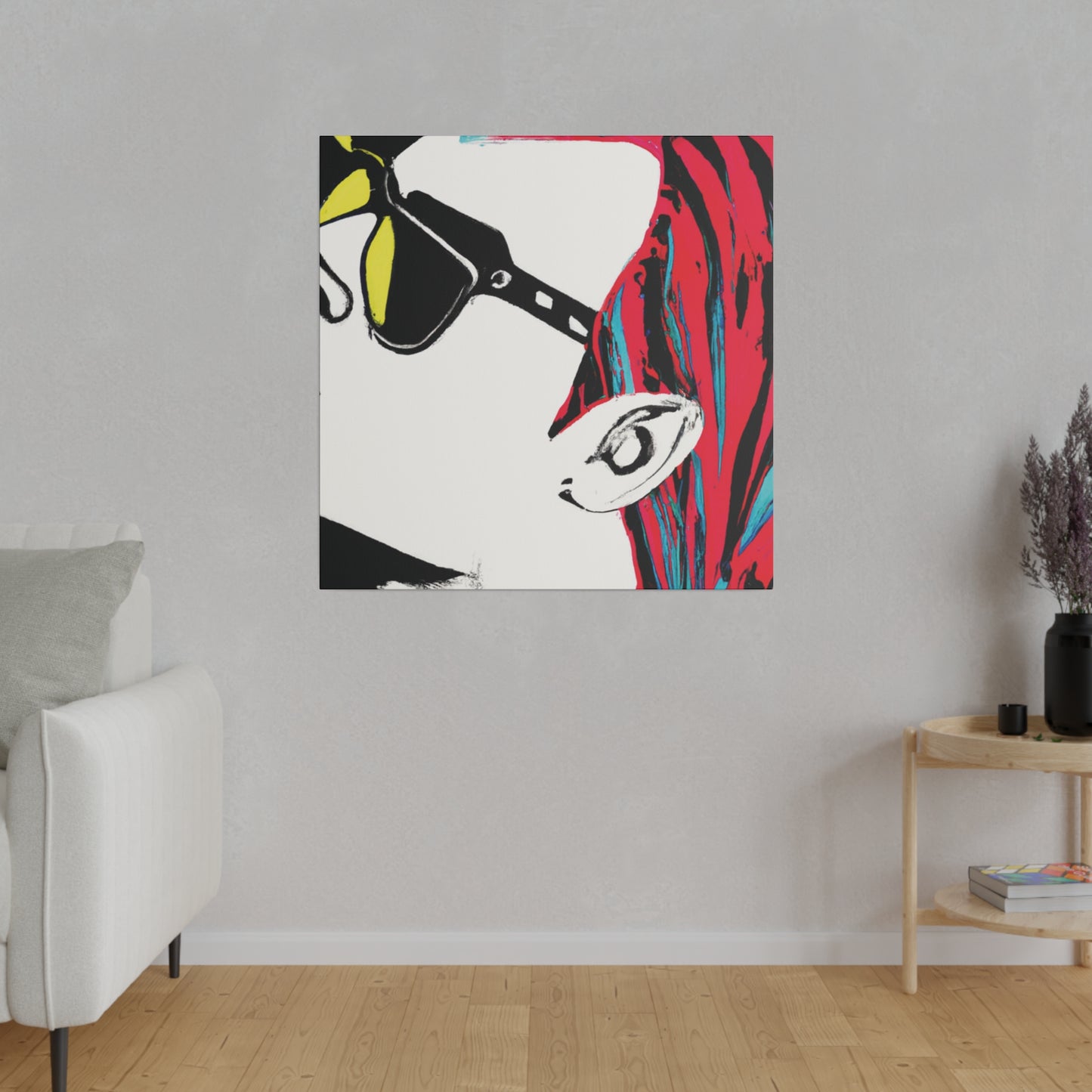 6865F - Rockstar Painting Print | Face | Abstract | Poster | Home Decor | Wall Art | Music Art | Canvas