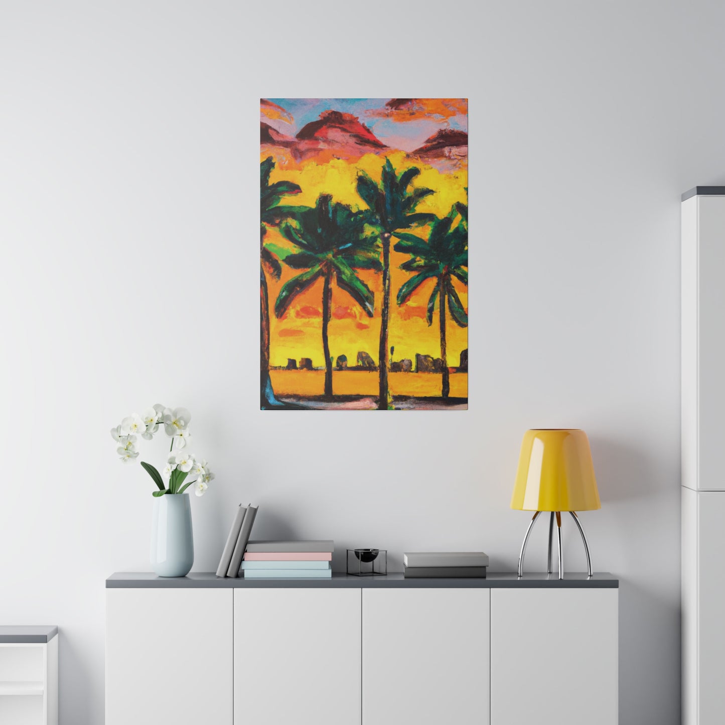 3622W - Miami Beach Sunset Painting Print | Miami | Beach | Sunset | Poster | Home Decor | Wall Art | Canvas