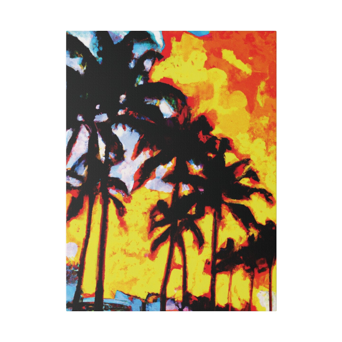 7248Q - Miami Beach Sunset Painting Print | Miami | Beach | Sunset | Poster | Home Decor | Wall Art | Canvas