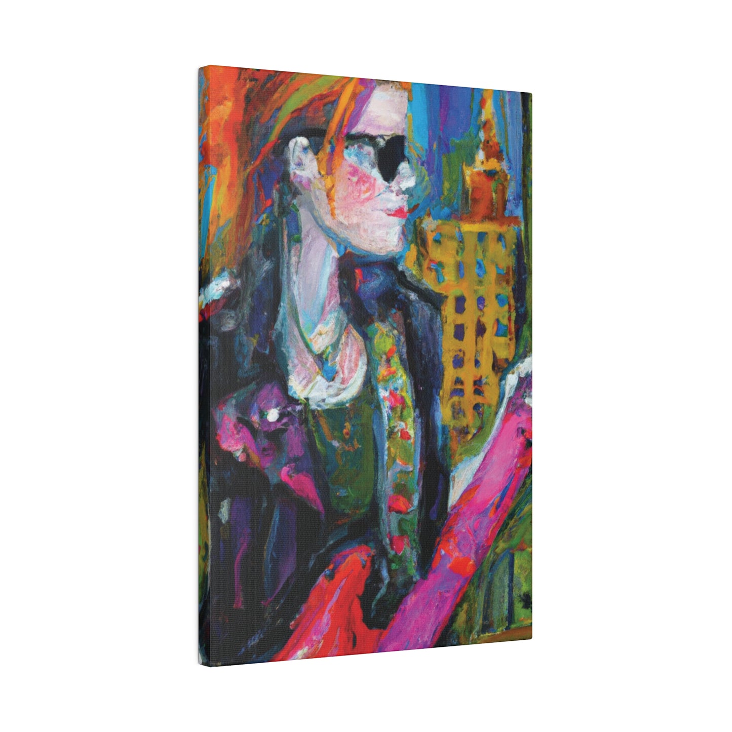 9503W - Rockstar Oil Painting Style Print | Poster | Home Decor | Wall Art | Music Art | Canvas