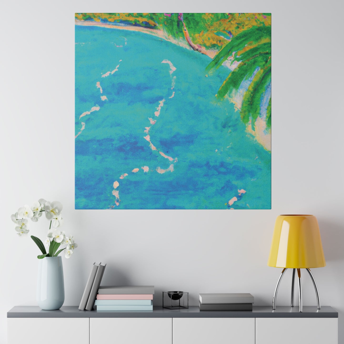 6605P - Bahamas Ocean Painting Print | Bahamas | Ocean | Beach | Poster | Home Decor | Wall Art | Canvas