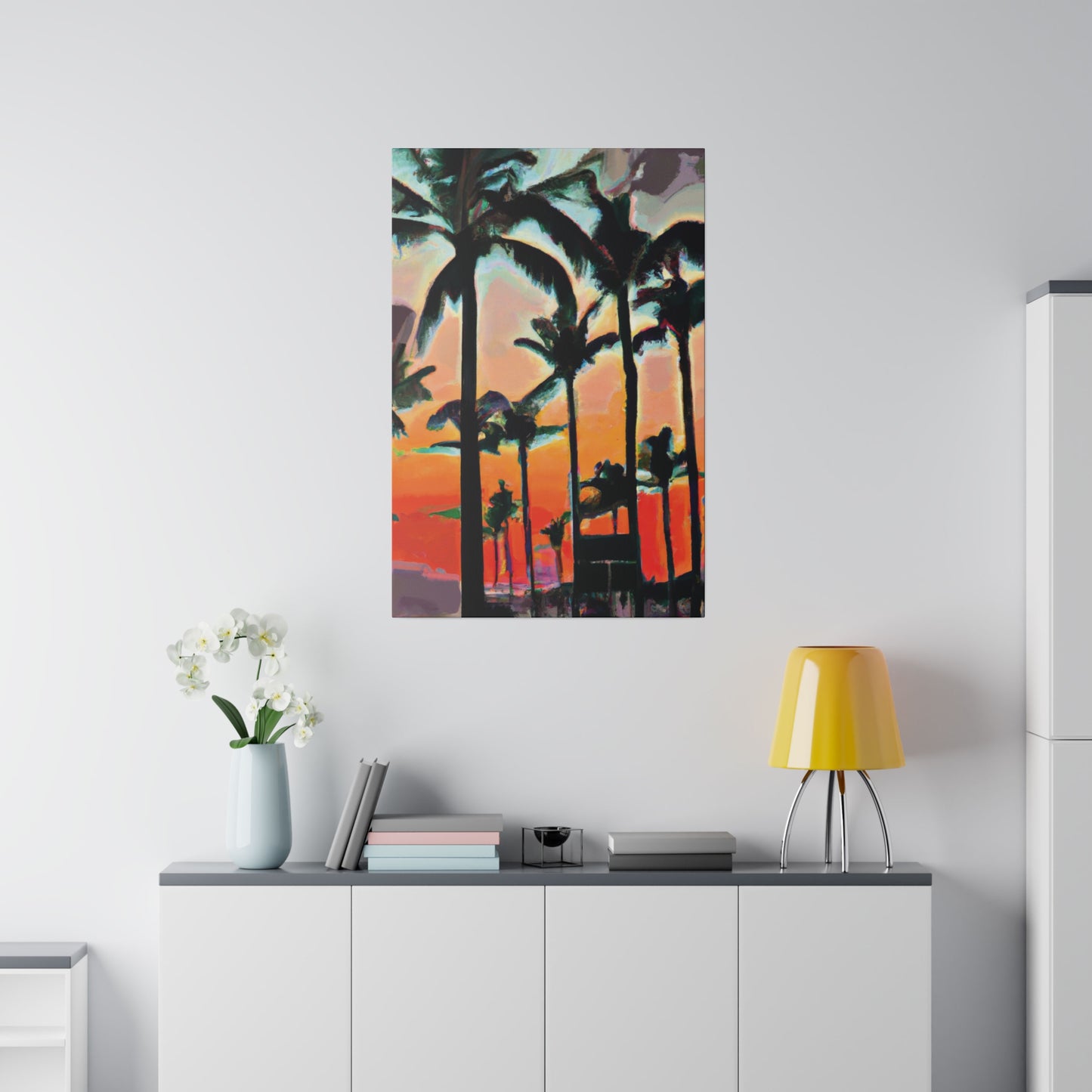 4891A - Miami Beach Sunset Painting Print | Miami | Beach | Sunset | Poster | Home Decor | Wall Art | Canvas