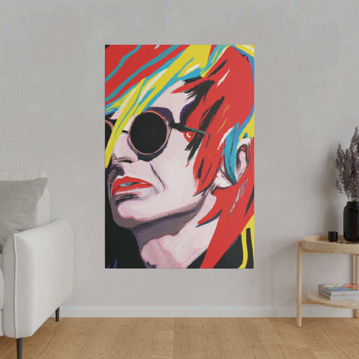 9573V - Rockstar Painting Print | Face | Abstract | Poster | Home Decor | Wall Art | Music Art | Canvas