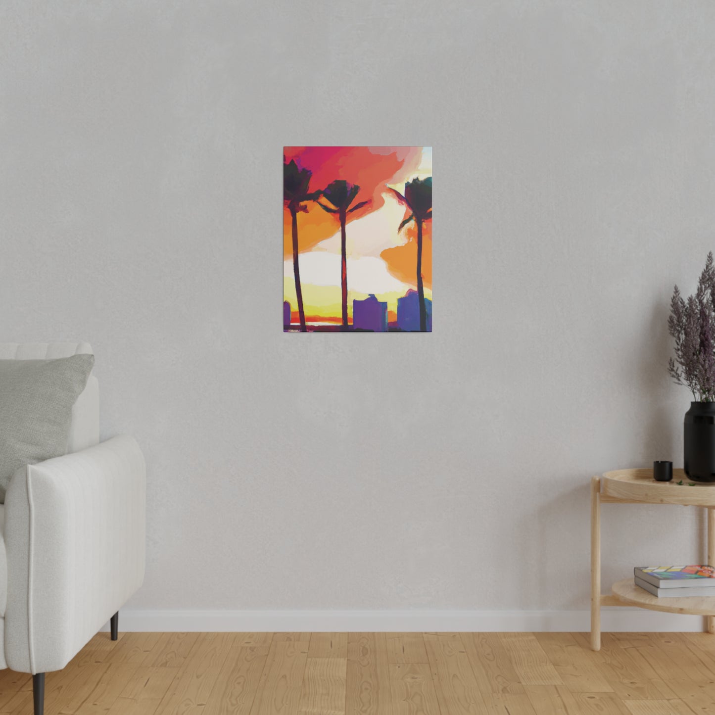 1605J - Miami Beach Sunset Painting Print | Miami | Beach | Sunset | Poster | Home Decor | Wall Art | Canvas