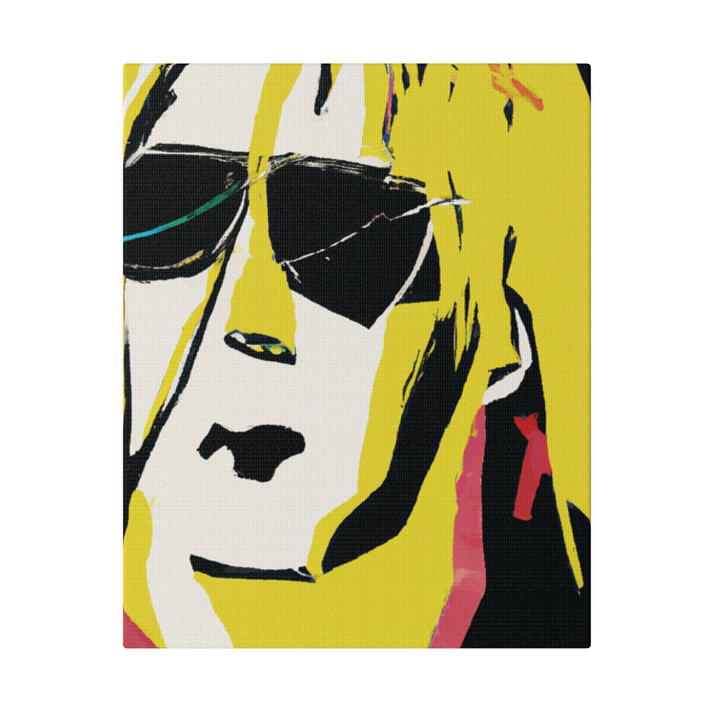 9454C - Rockstar Painting Print | Face | Abstract | Poster | Home Decor | Wall Art | Music Art | Canvas