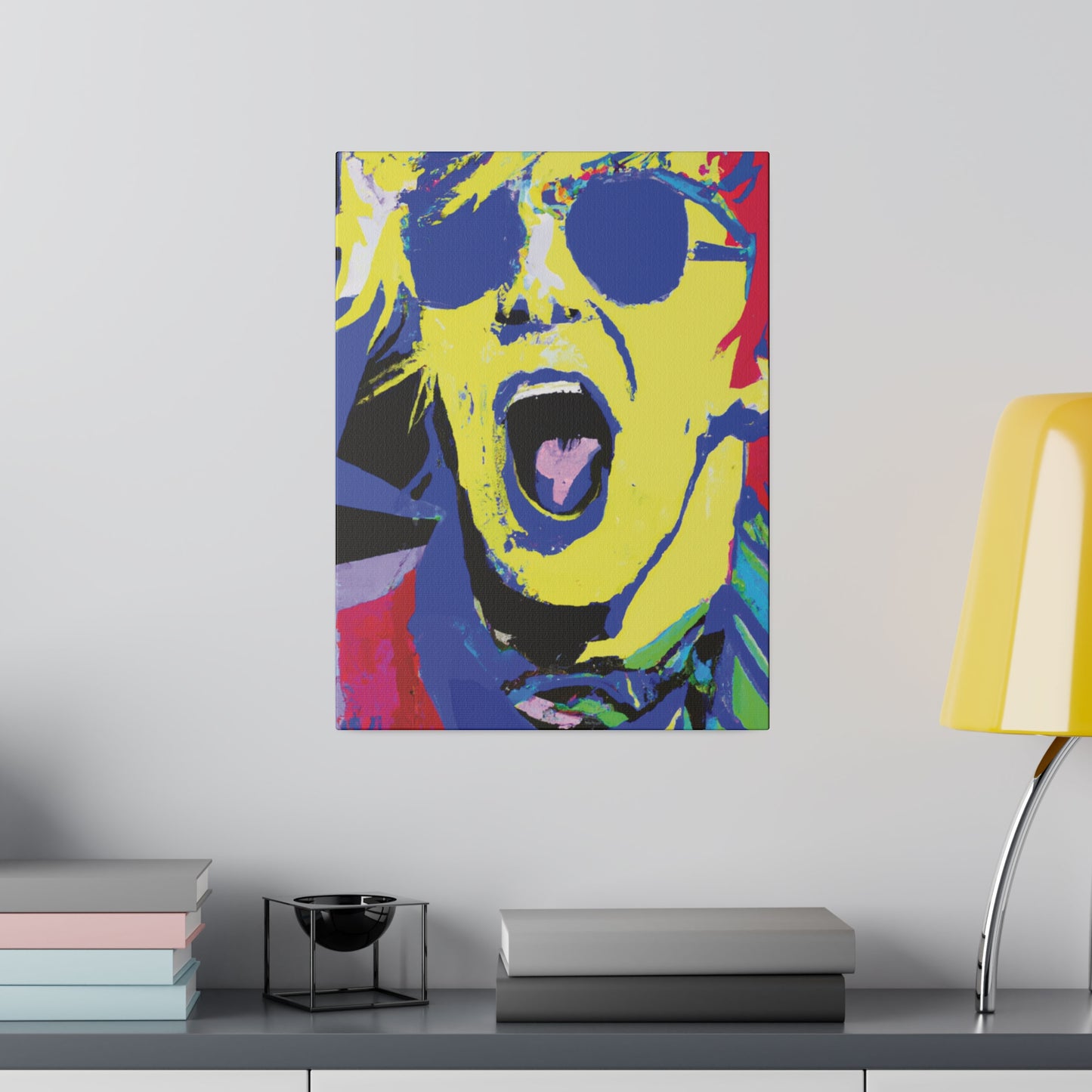 7451T - Rockstar Painting Print | Face | Abstract | Poster | Home Decor | Wall Art | Music Art | Canvas