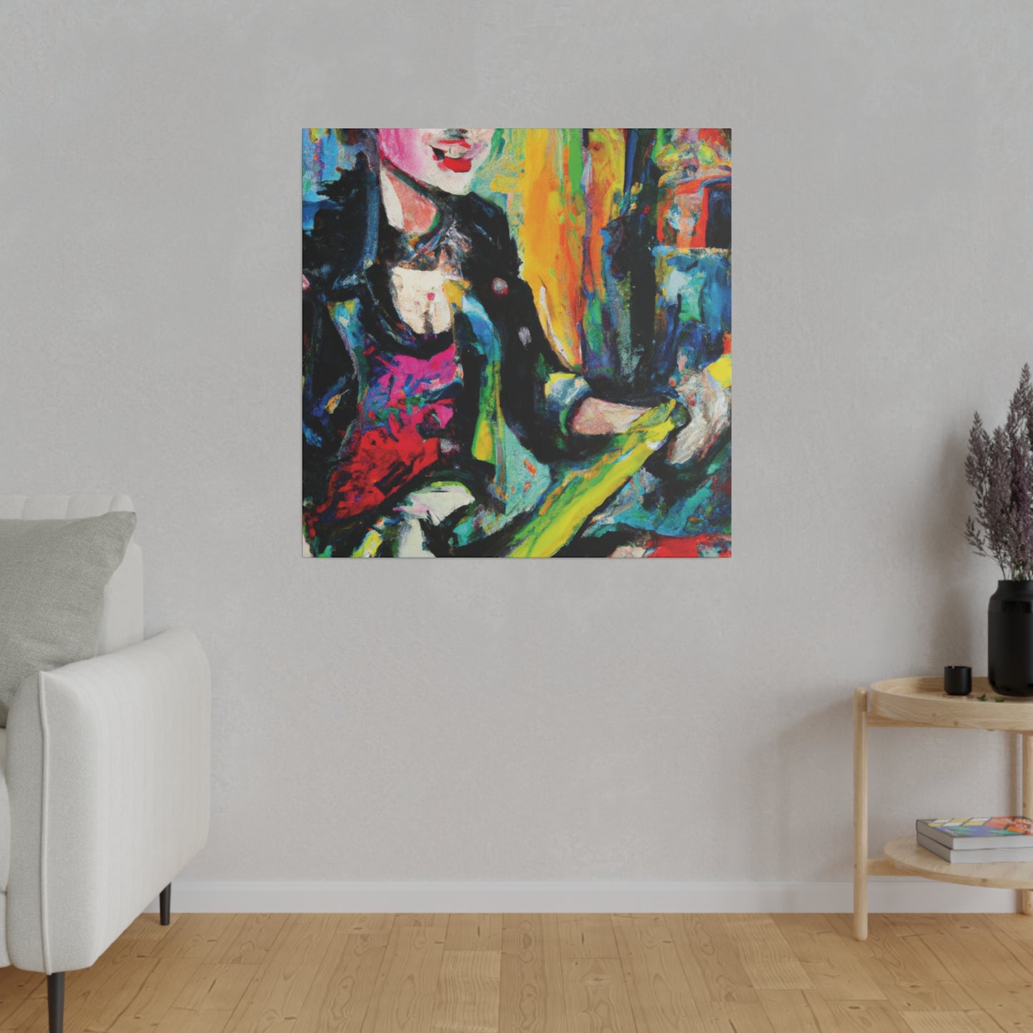 2784T - Rockstar Oil Painting Style Print | Poster | Home Decor | Wall Art | Music Art | Canvas