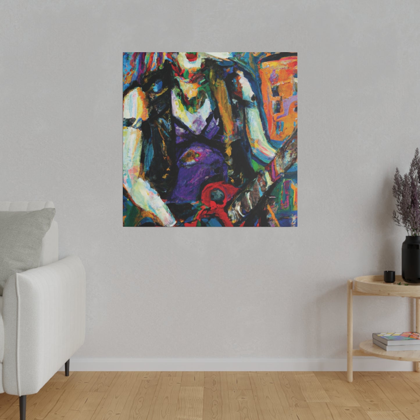 6874R - Rockstar Oil Painting Style Print | Poster | Home Decor | Wall Art | Music Art | Canvas