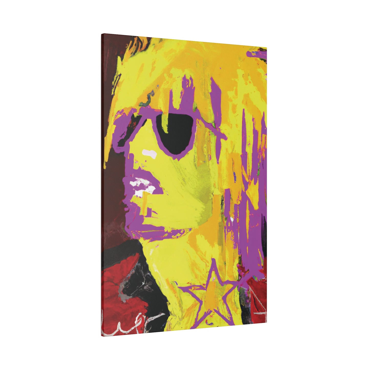 138G - Rockstar Painting Print | Face | Abstract | Poster | Home Decor | Wall Art | Music Art | Canvas